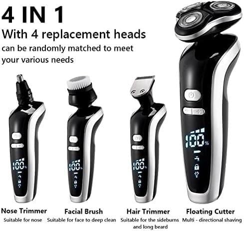 Professional Electric Razor for Men - 4D Rotary Shaver, USB Rechargeable Hair Clipper & Beard Trimmer Kit - Perfect for Home, Travel & Grooming Gifts