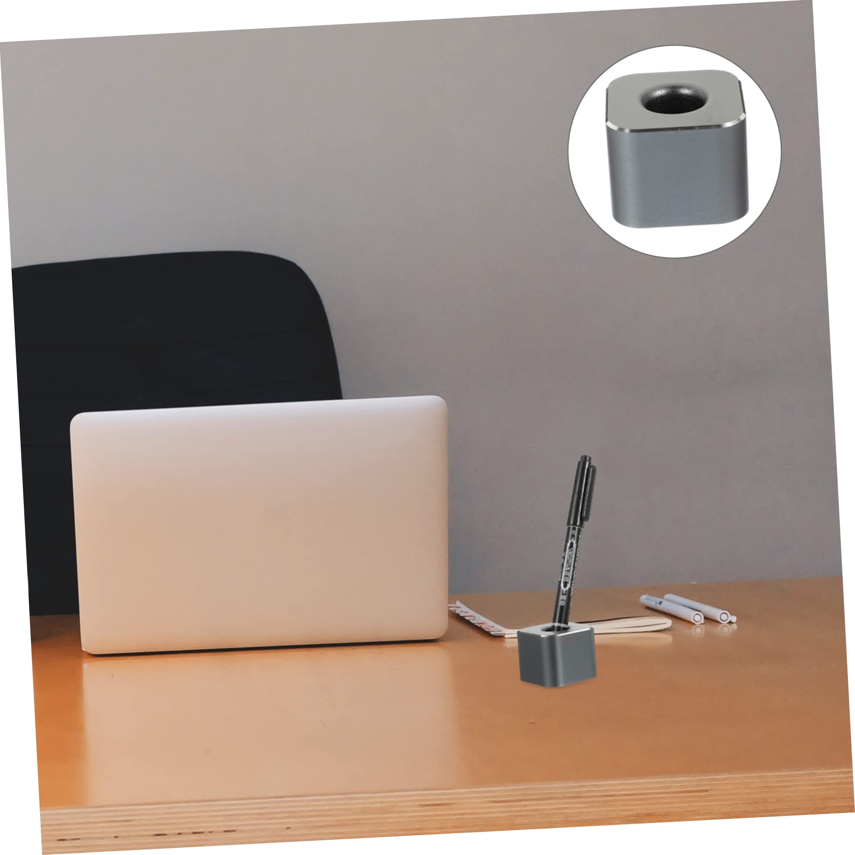 Premium Aluminum Alloy Pen & Makeup Brush Organizer - Stylish Cube Desk Holder for Fountain Pens, Office Supplies & Cosmetics | Perfect for Students, Professionals & Home Office Organization