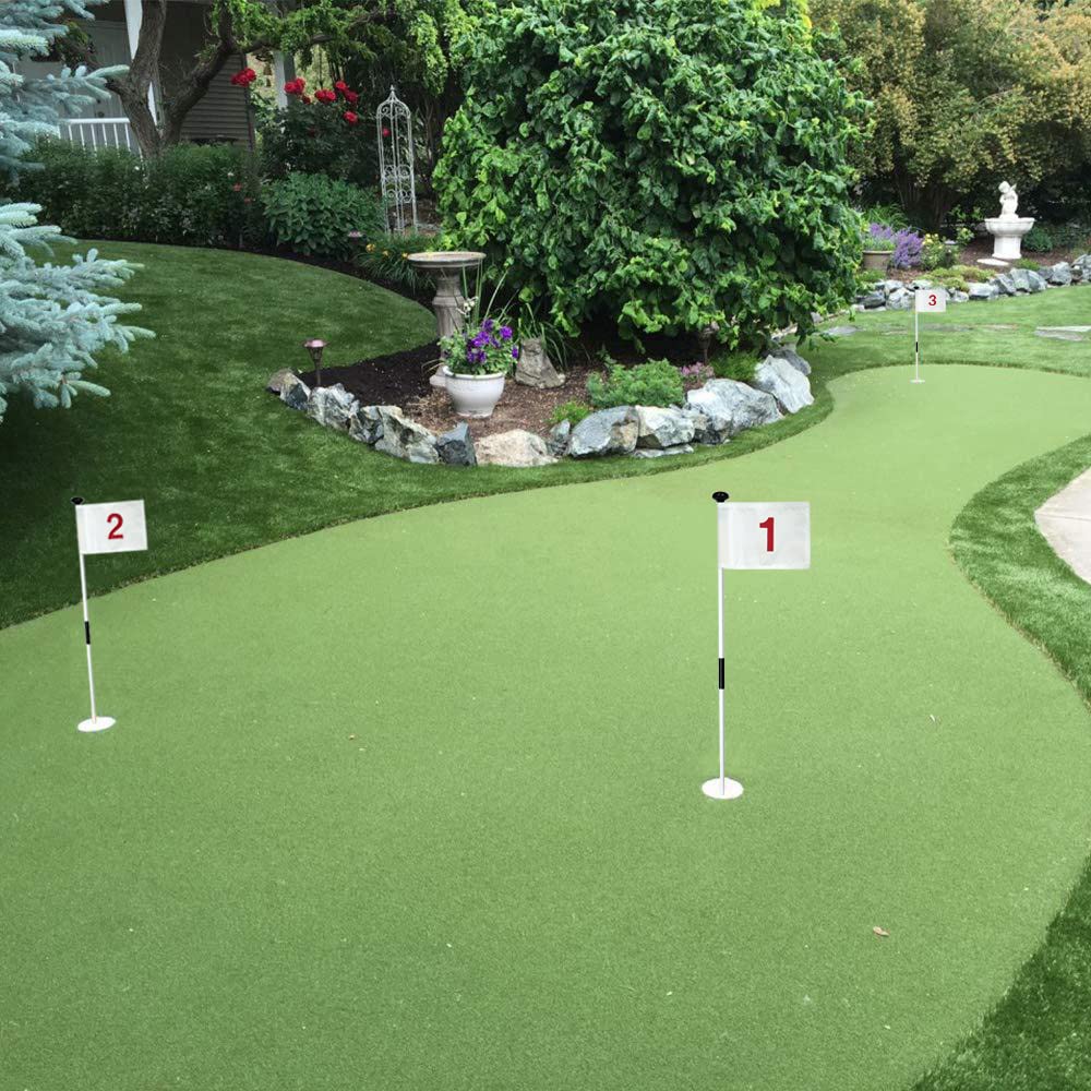 X·CELLENT Mini Golf Putting Green Flag & Hole Cup Set - Portable 2-Section Fiberglass Golf Flag Sticks for Yard Practice | Perfect Golf Training Aid & Backyard Game Equipment | Great Gift for Golf Enthusiasts (Ideal for Home Practice, Backyard Fun & Indoor Golf Games)