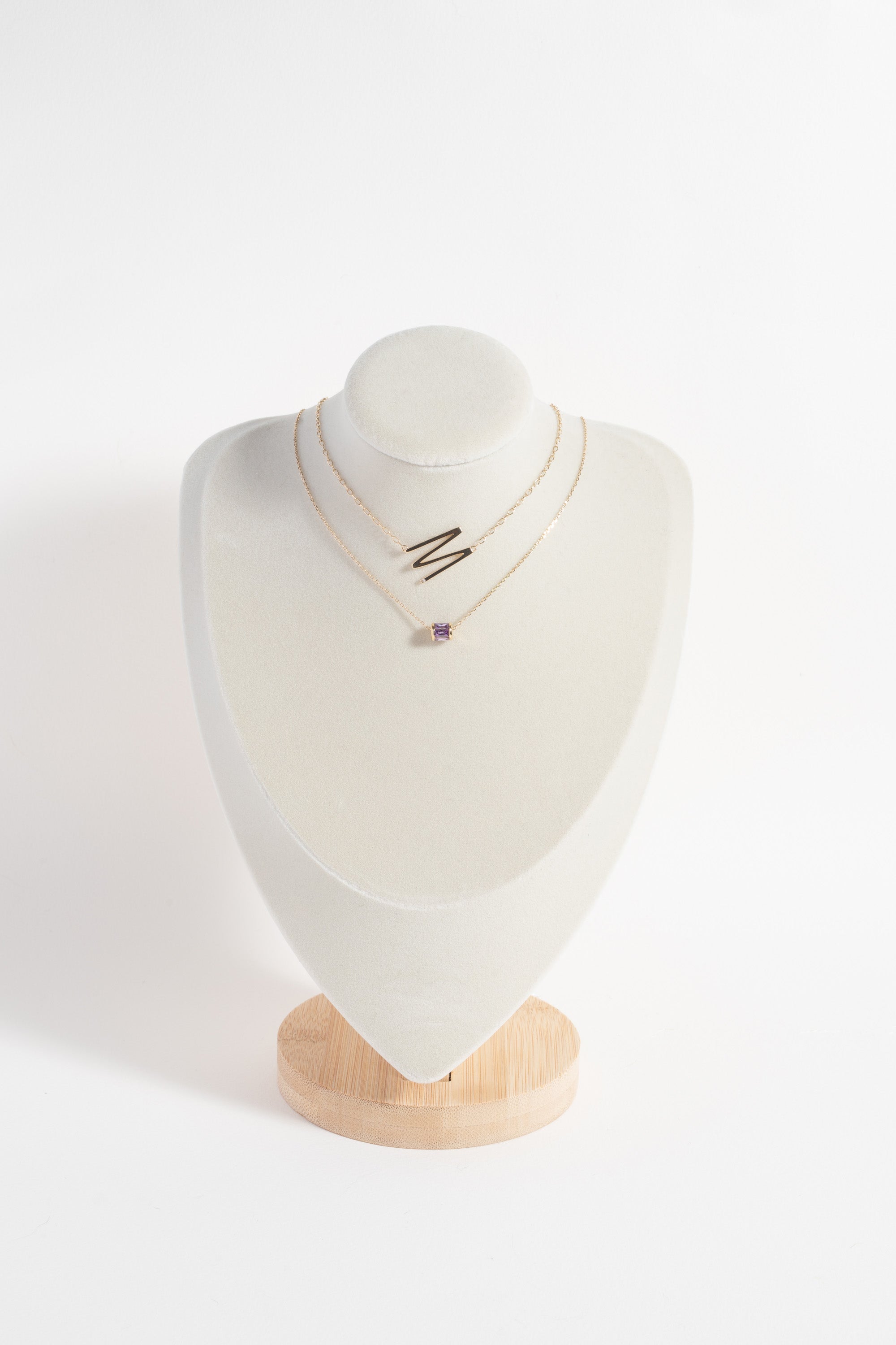 Initial M Precious Elongated Necklace - Elegant Personalized Jewelry for Women, Perfect for Gifts, Anniversaries & Special Occasions