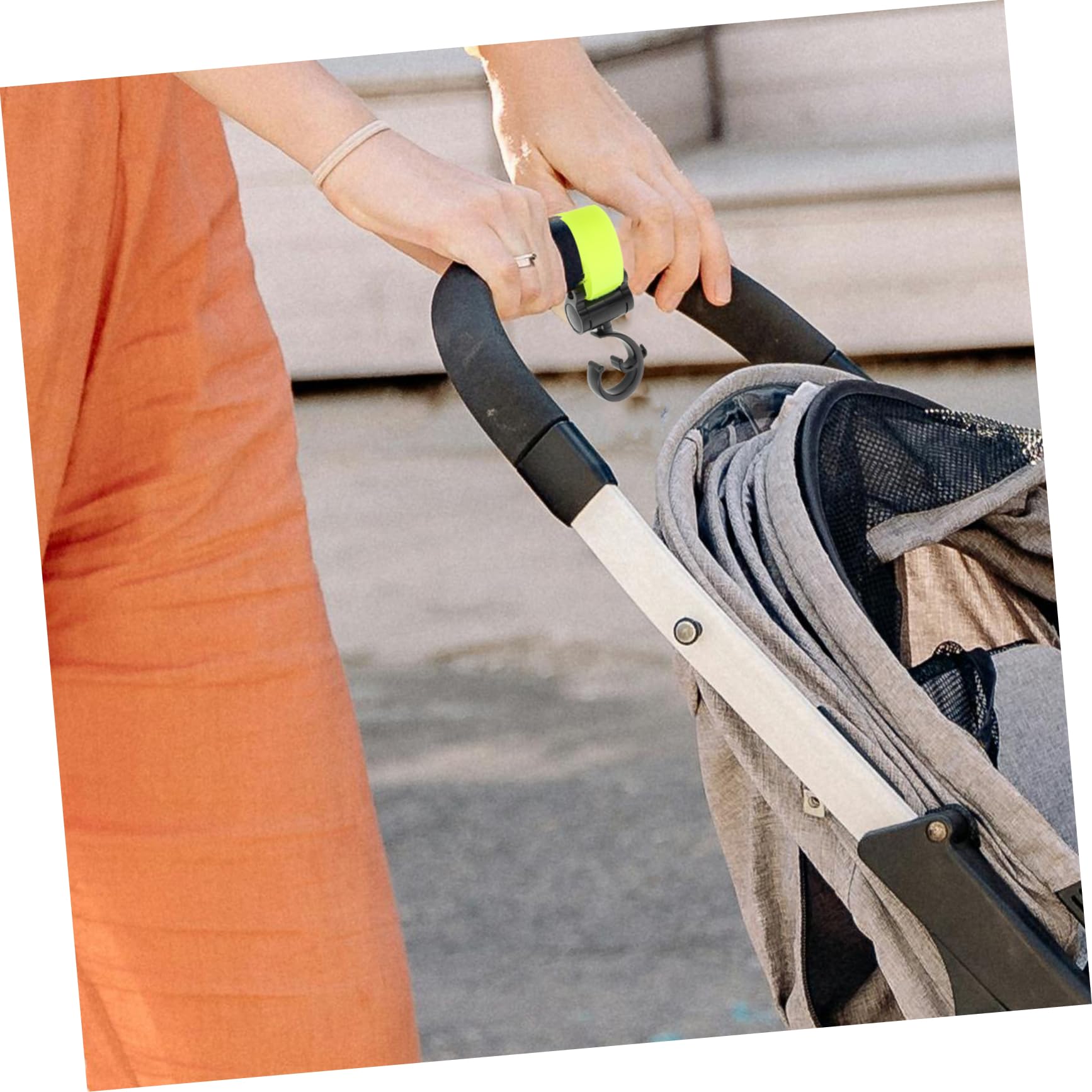 Mobestech 5-Pack Stroller Hooks - Durable Plastic Shopping Bag Hangers for Baby Strollers, Car Seats & Grocery Carts | Perfect for Parents, Diaper Bags & On-the-Go Convenience