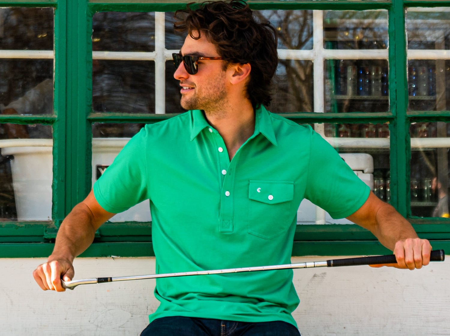 Performance Golf Shirt for Men - Breathable & Moisture-Wicking Polo - Perfect for Golf, Tennis & Casual Wear - Green