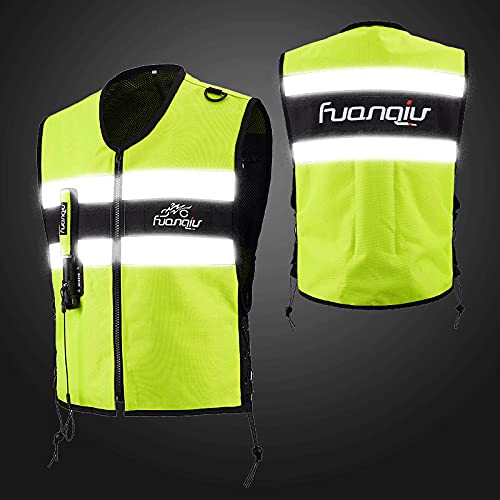 Professional Motorcycle Airbag Vest - Advanced Moto Racing & Motocross Protective Jacket with Zipper & Reflective Design - Ideal for Track Racing, Off-Road Adventures & Urban Commuting