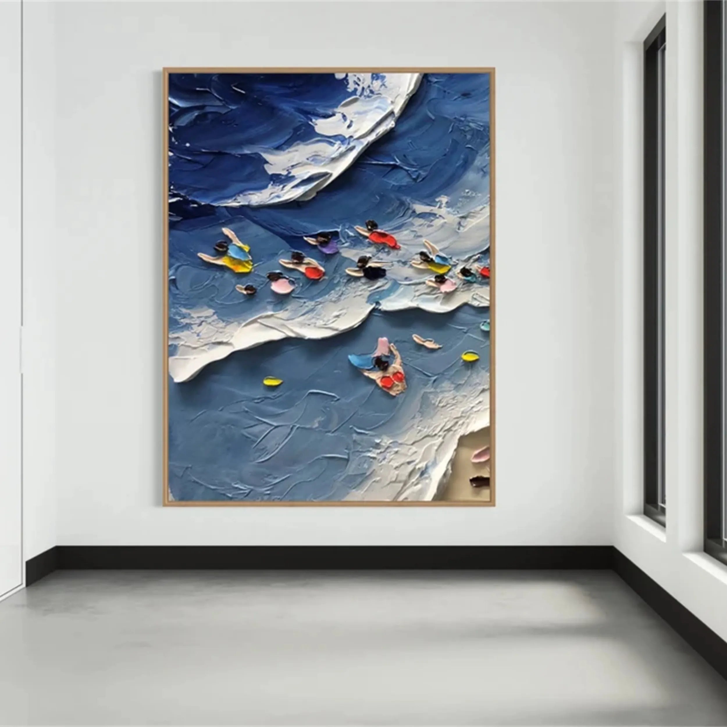 Seascape and Snowy Peak Landscape Painting #SP029 - Perfect for Home Decor, Office Wall Art, and Gift Ideas