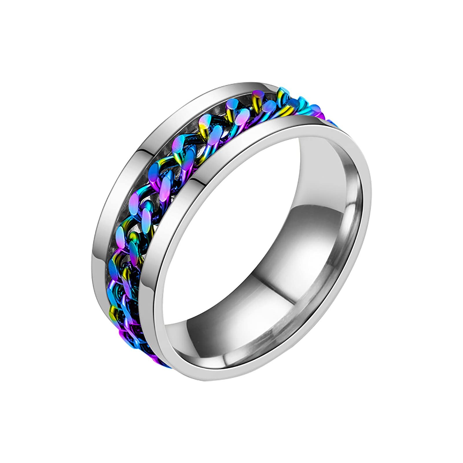 Titanium Beer Bottle Opener Ring Set - Rotating Chain Opener for Beer, Soda & Bottles - Perfect for Parties, Camping & Outdoor Adventures