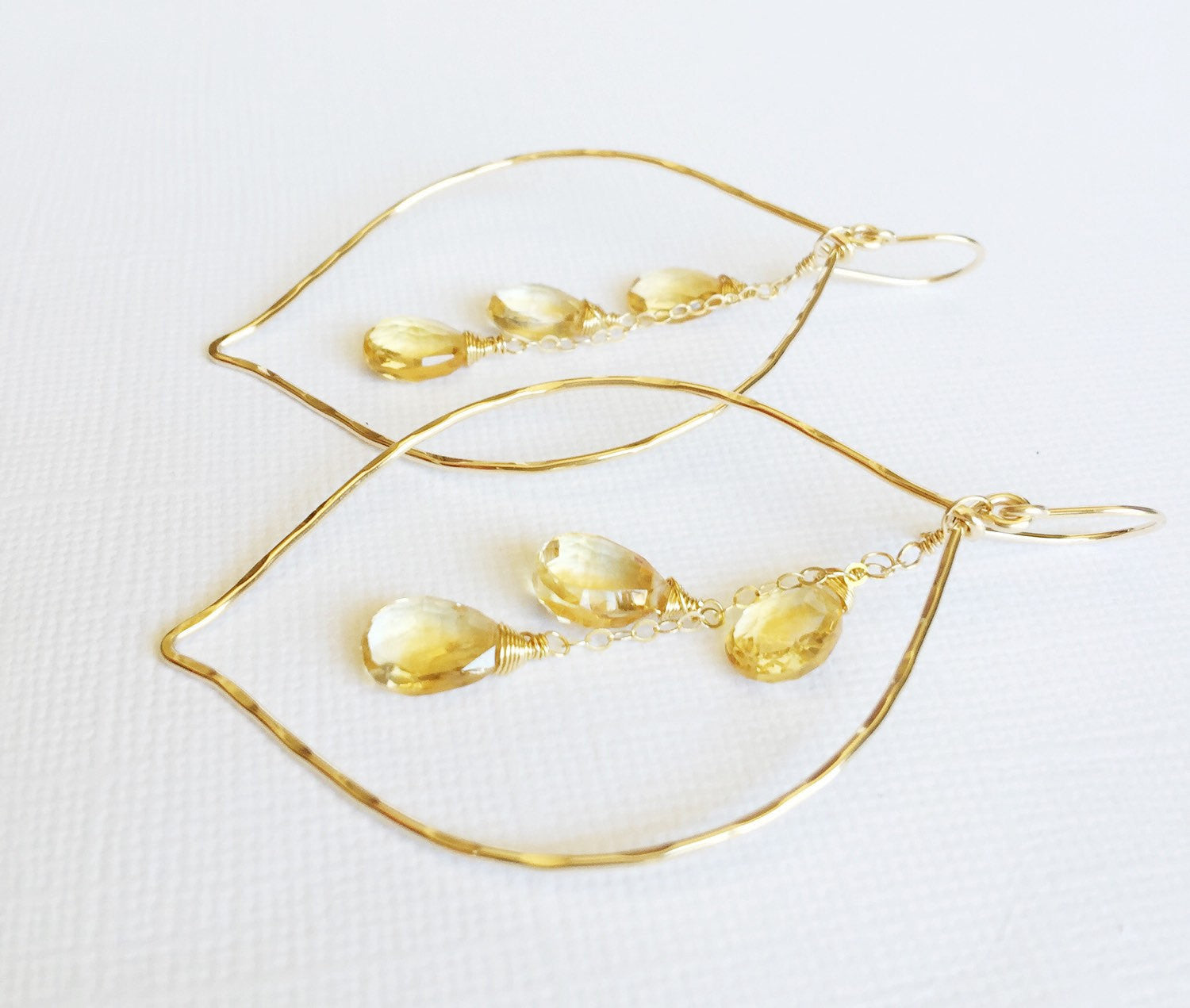 Yuri Citrine Earrings (E543) - Elegant Gemstone Jewelry for Women, Perfect for Parties, Weddings & Special Occasions