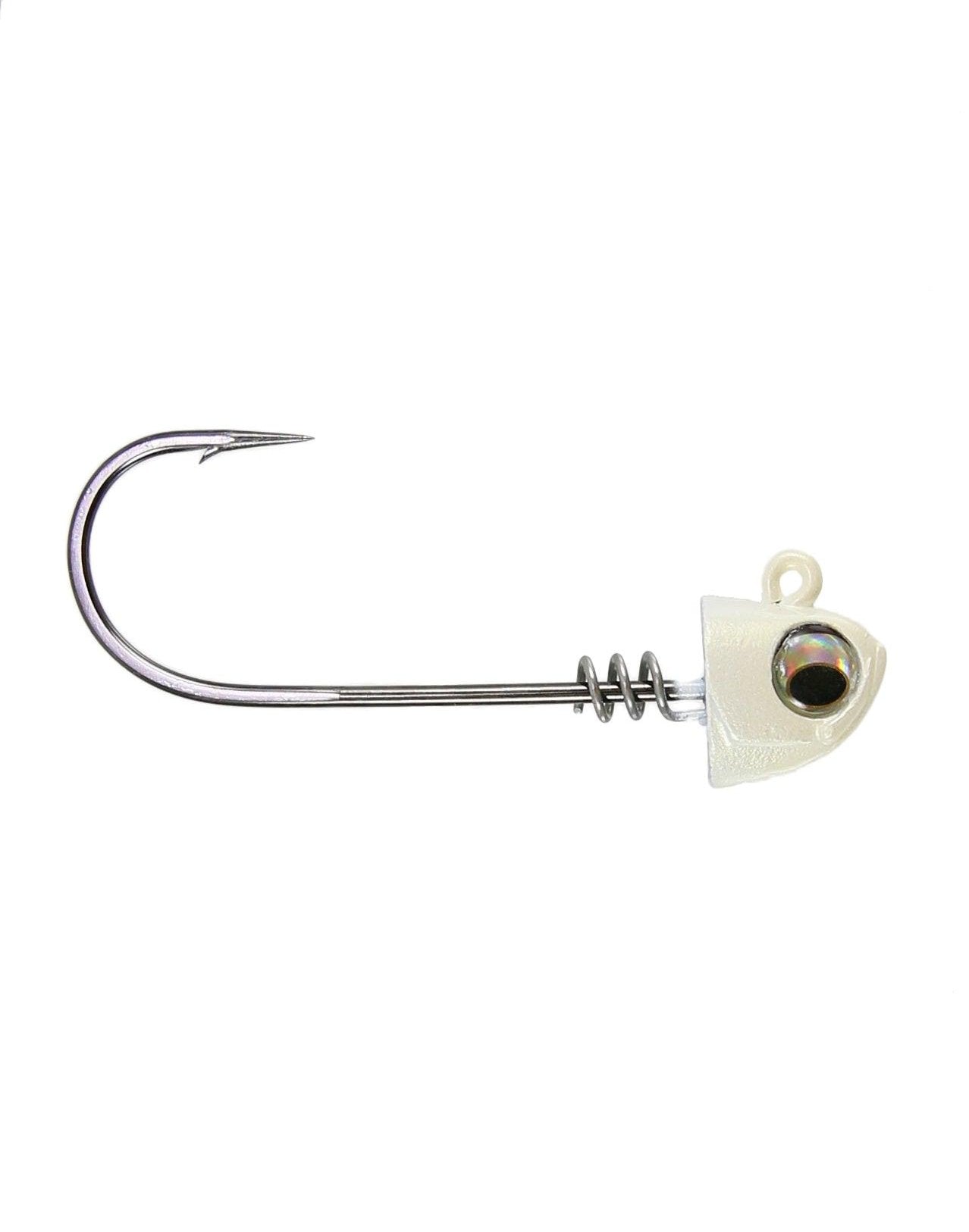 NLBN No Live Bait Needed Screw Lock Jig Heads for 8 Paddle Tails - Saltwater & Freshwater Fishing Lures for Bass, Walleye, Trout - Perfect for Kayak, Boat, and Shore Fishing