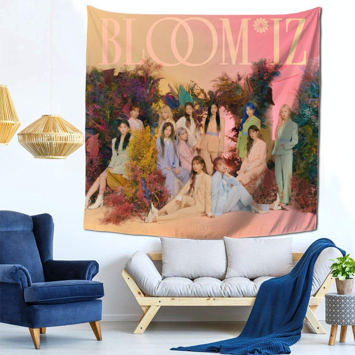 YunDon Bohemian Wall Hanging Tapestry - 59x59 Inch Large Decorative Tapestry for Living Room, Bedroom, Dorm - Perfect for Home Decor, Hippie Style & Festival Backdrop