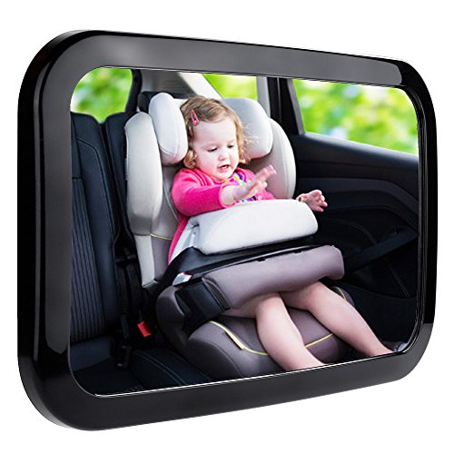 Zacro Shatter-Proof Baby Car Mirror - 360° Adjustable Rearview Mirror for Safe Baby Observation in Back Seat | Perfect for Road Trips & Daily Commutes