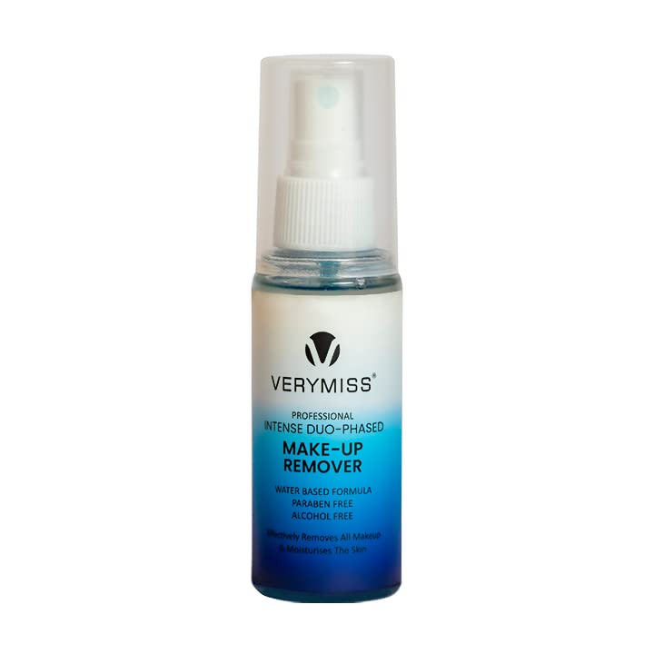 Verymiss Intense Duo-Phased Makeup Remover - Oil & Water Formula for Waterproof & Longwear Makeup | Gentle Eye & Face Cleanser for Sensitive Skin | Perfect for Daily Use & Travel