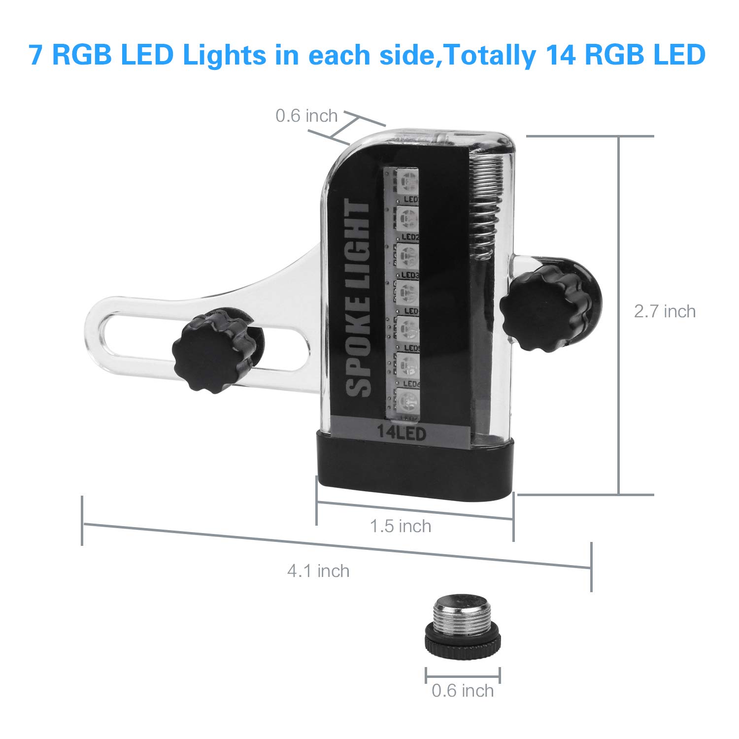 LED Waterproof Bike Wheel Lights - 30 Color Changing Patterns, Auto On/Off Safety Spoke Lights for Mountain/Road/Hybrid/Folding Bicycles | Perfect for Night Riding, Commuting & Cycling Safety
