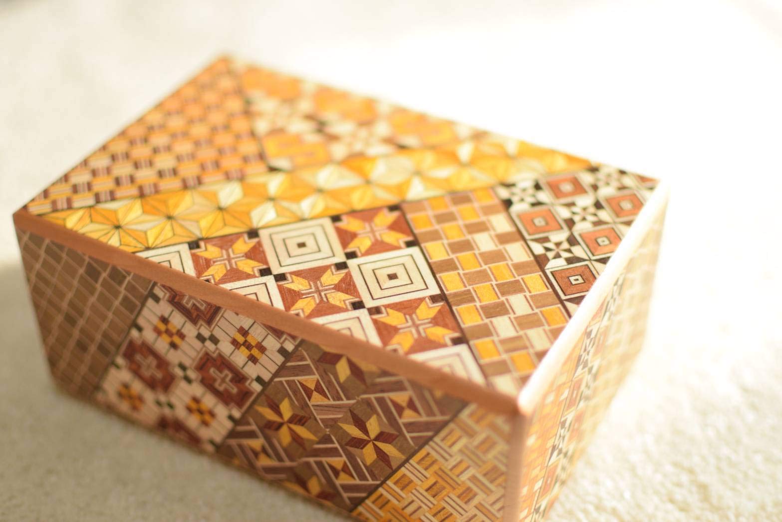 Japanese Wooden Secret Puzzle Box - 5 Sun 27 Steps Brain Teaser Game with Gift Box | Perfect for Escape Rooms, Gifts & Mental Challenges