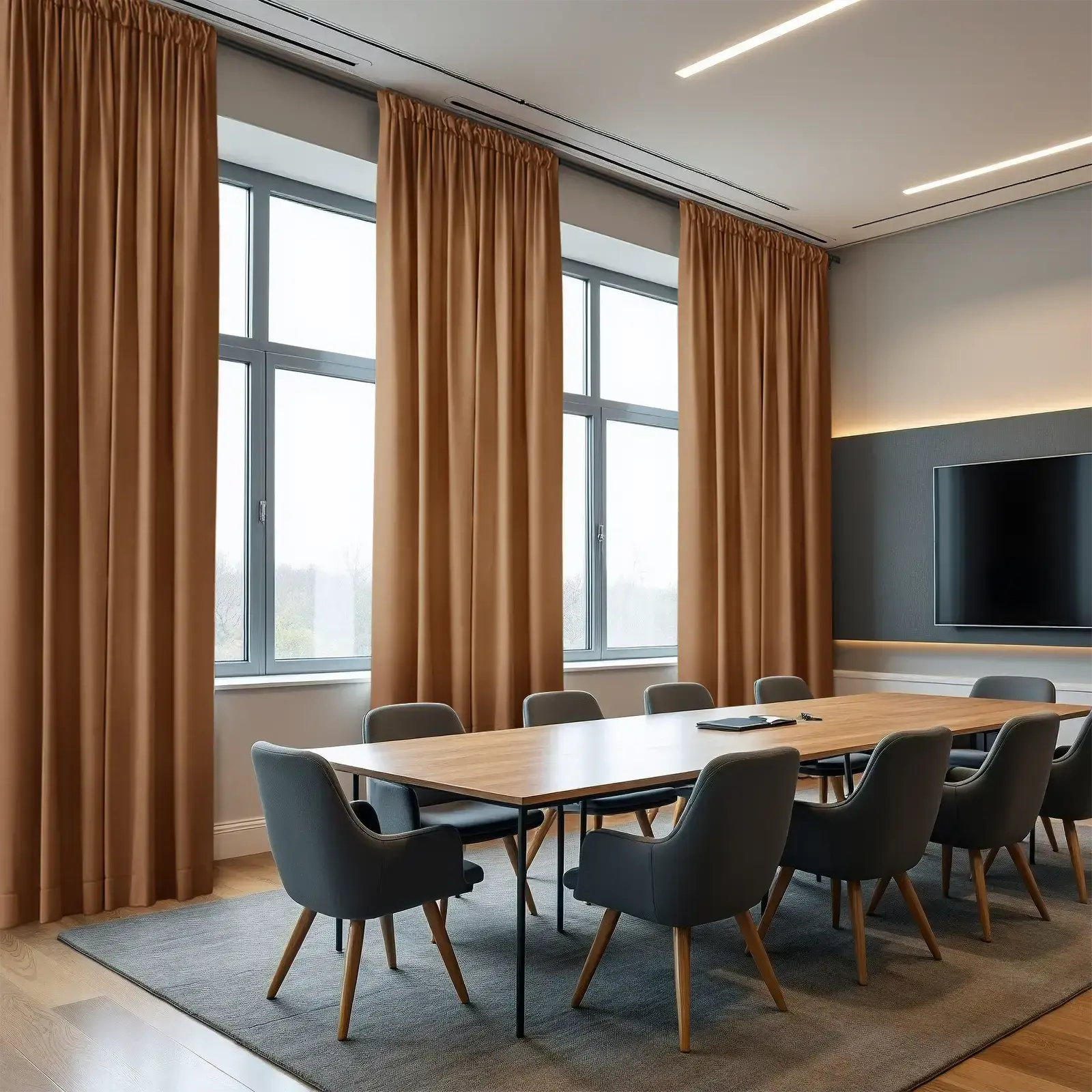REGAL Fireproof Flame Retardant Curtain Soft Top - Heat Resistant Window Drapes for Home Safety & Fire Protection | Perfect for Living Rooms, Bedrooms & Emergency Exits