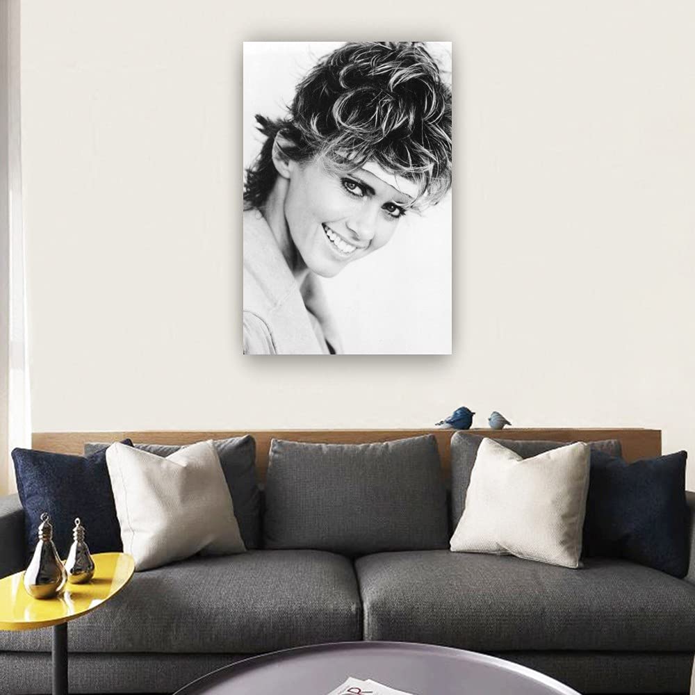 Olivia Newton-John Sexy Poster Canvas Wall Art Print - 12x18 Inch Unframed Painting for Living Room, Bedroom, Bathroom Decor - Perfect for Home, Christmas & Vertical Wall Decorations