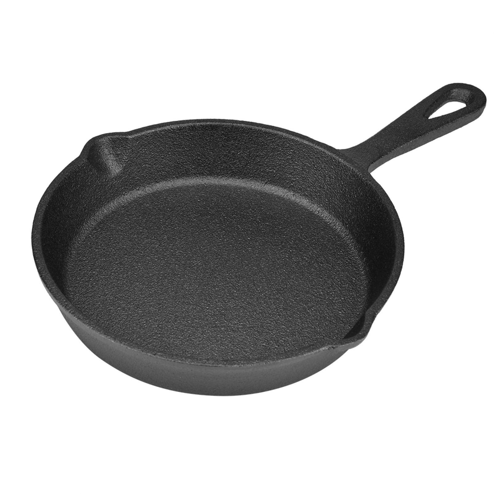 6 Inch Cast Iron Skillet - Pre-Seasoned Nonstick Frying Pan for Eggs, Steak & Pancakes | Heavy Duty Cooking Pan with Ergonomic Handle | Perfect for Home Kitchen, Camping & Outdoor Grilling (Ideal for Stovetop, Oven & BBQ Use)