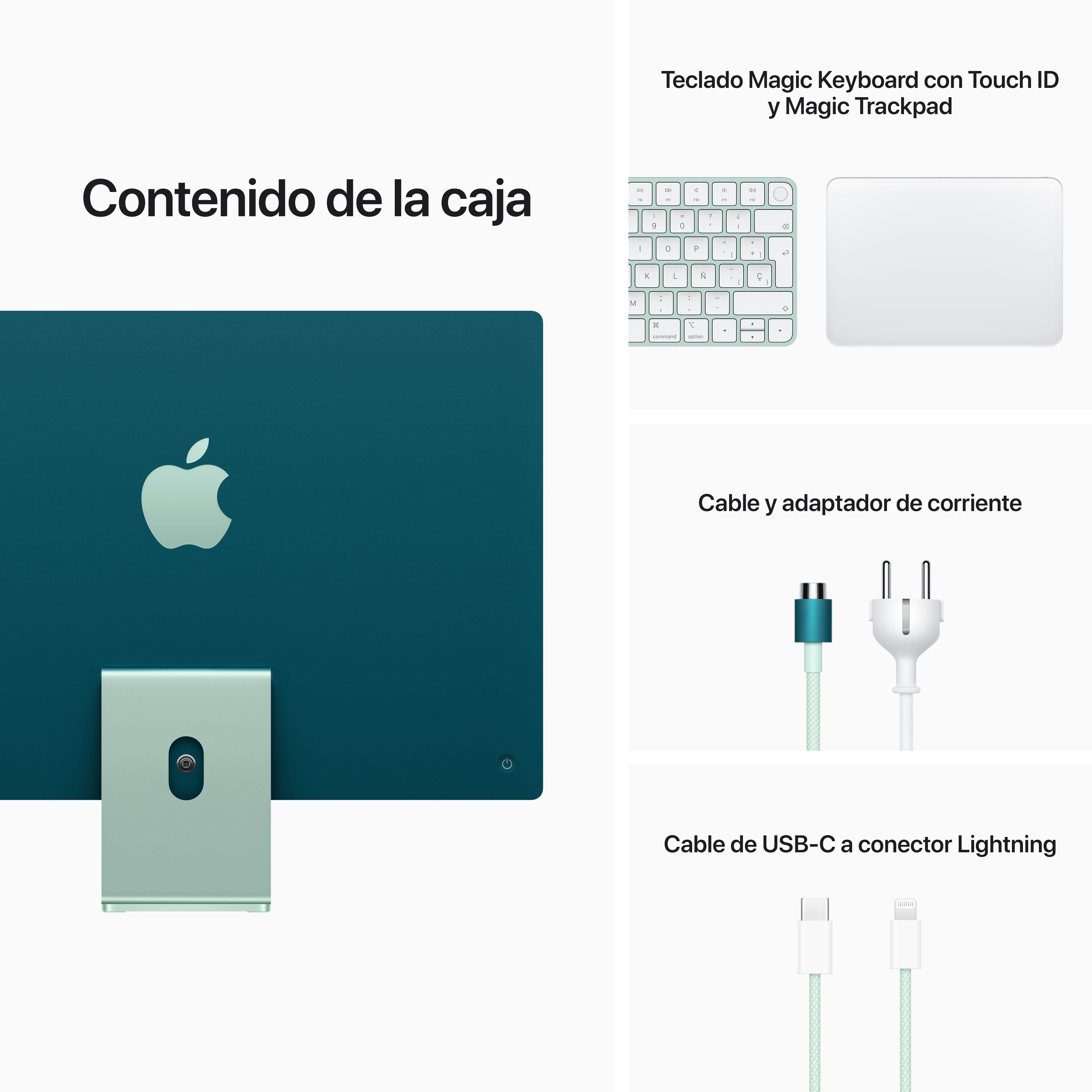 Apple iMac 24-inch with 4.5K Retina Display - M1 Chip (8-Core CPU & 8-Core GPU) 256GB SSD in Green - Perfect for Home Office, Graphic Design & Creative Work