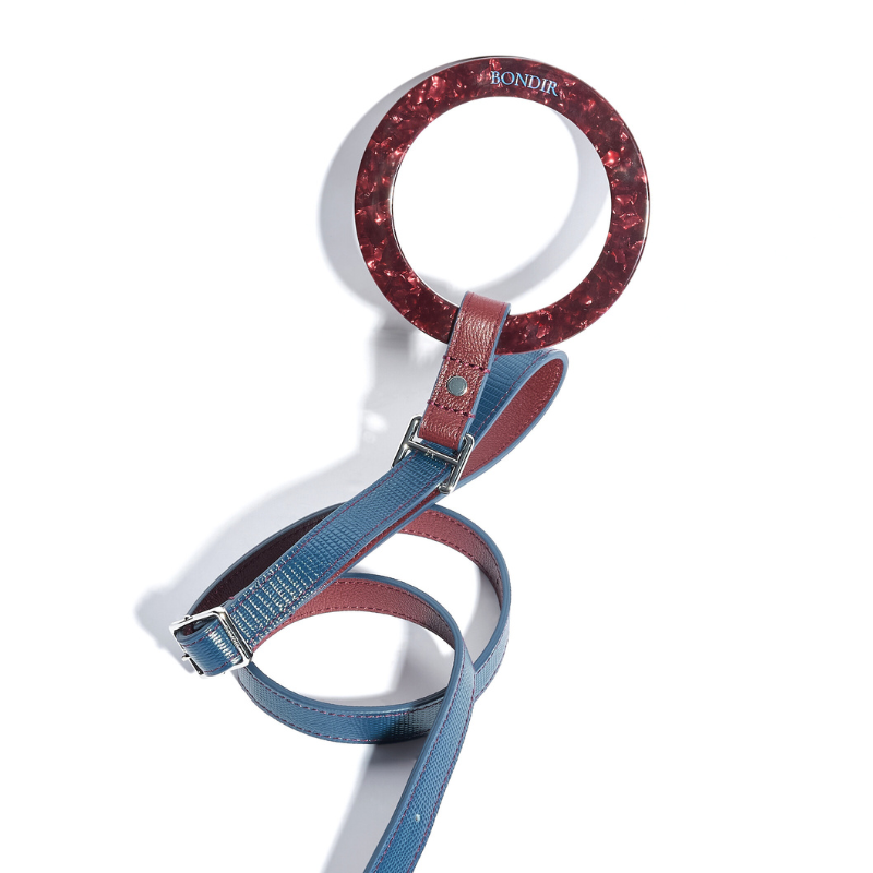 Premium Rosette Leather Dog Leash - Durable & Stylish for Small to Medium Dogs - Perfect for Daily Walks, Training & Outdoor Adventures