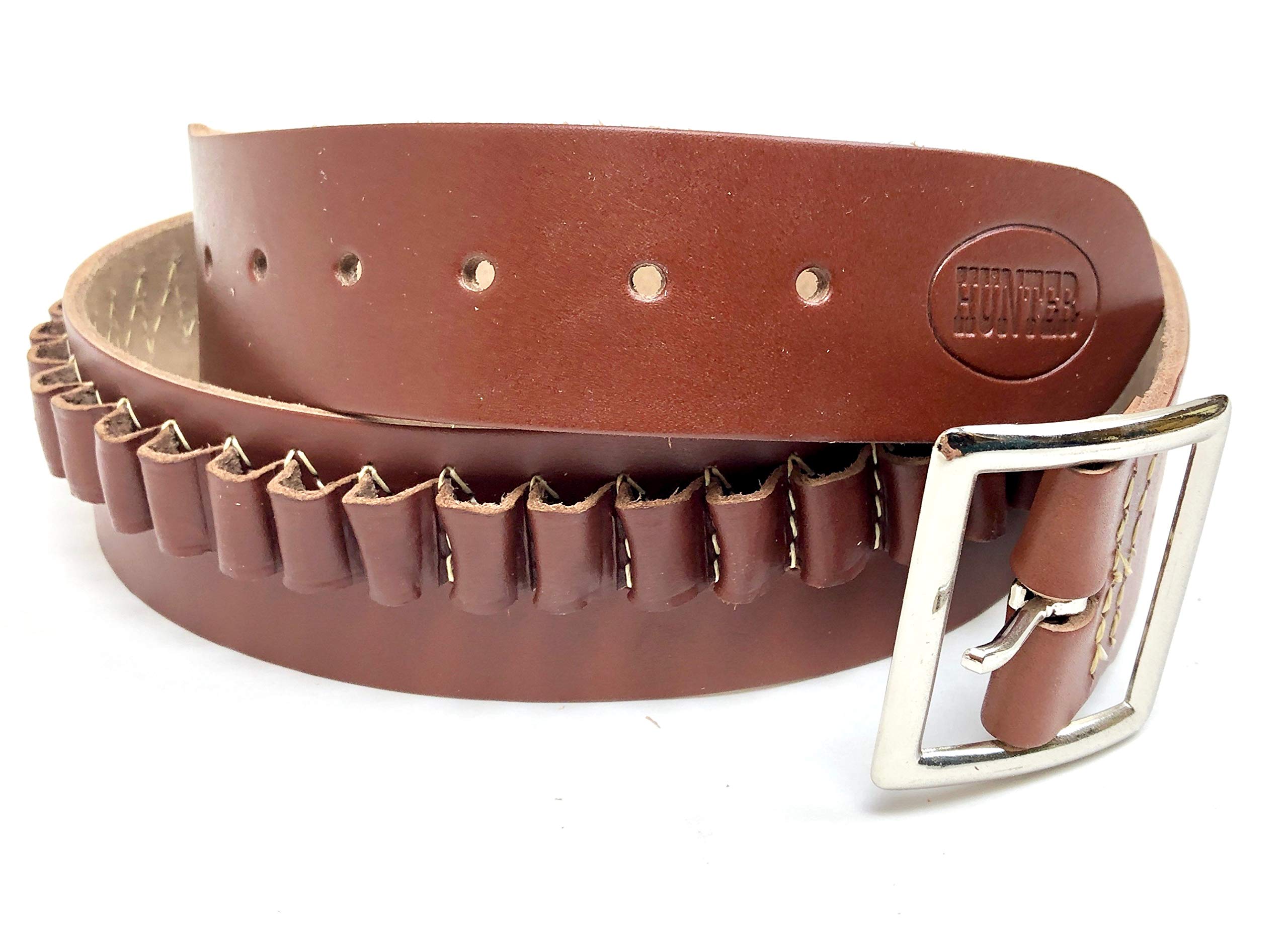 Hunter Company 2-Inch Brown Leather Cartridge Belt for Taurus Judge .45 Caliber - Perfect for Hunting, Shooting Range & Outdoor Adventures