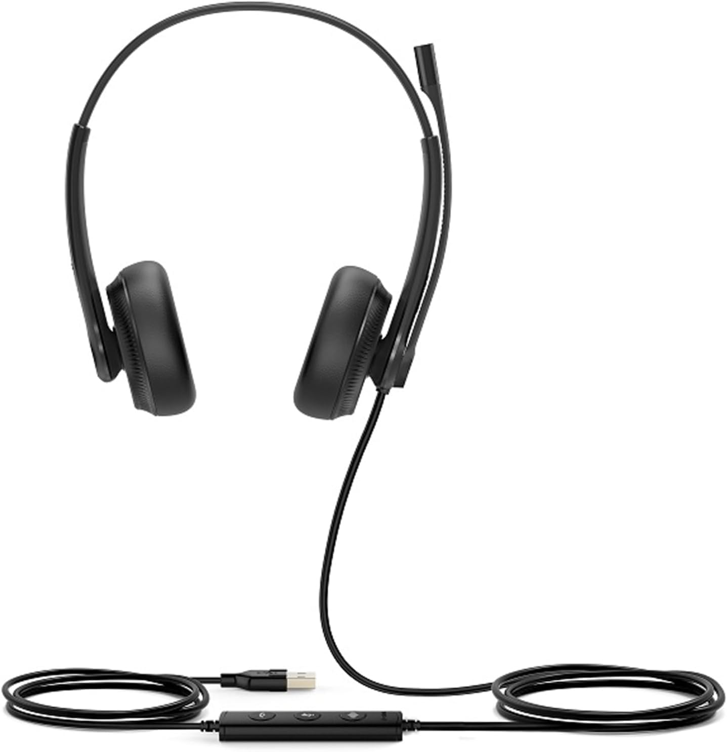 Yealink UH34 Dual UC Wired USB-A Headset with Noise Cancelling Mic - Professional USB Headphones for Call Center, Office, Remote Work & Video Conferencing