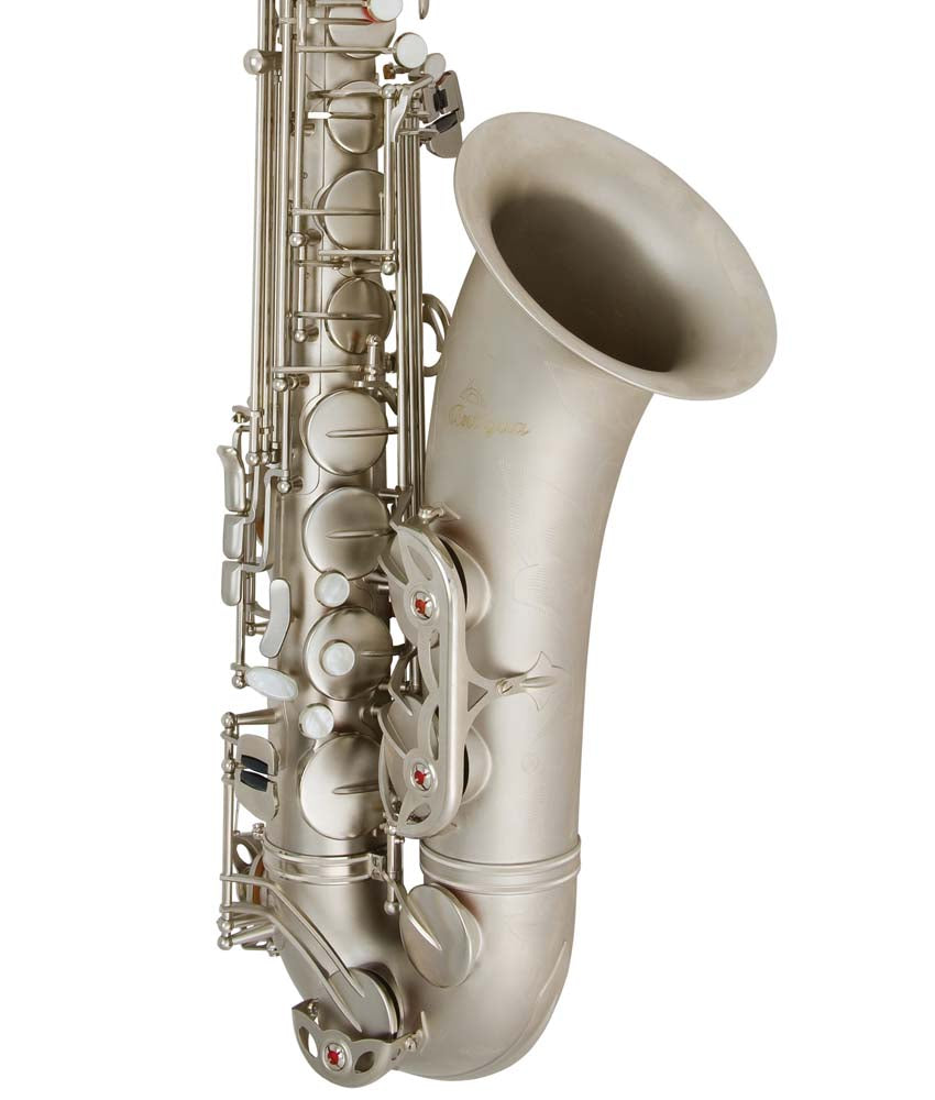 Antigua Winds TS4240 PowerBell Bb Pro Tenor Saxophone in Classic Nickel Finish - Perfect for Jazz, Concert & Studio Performances
