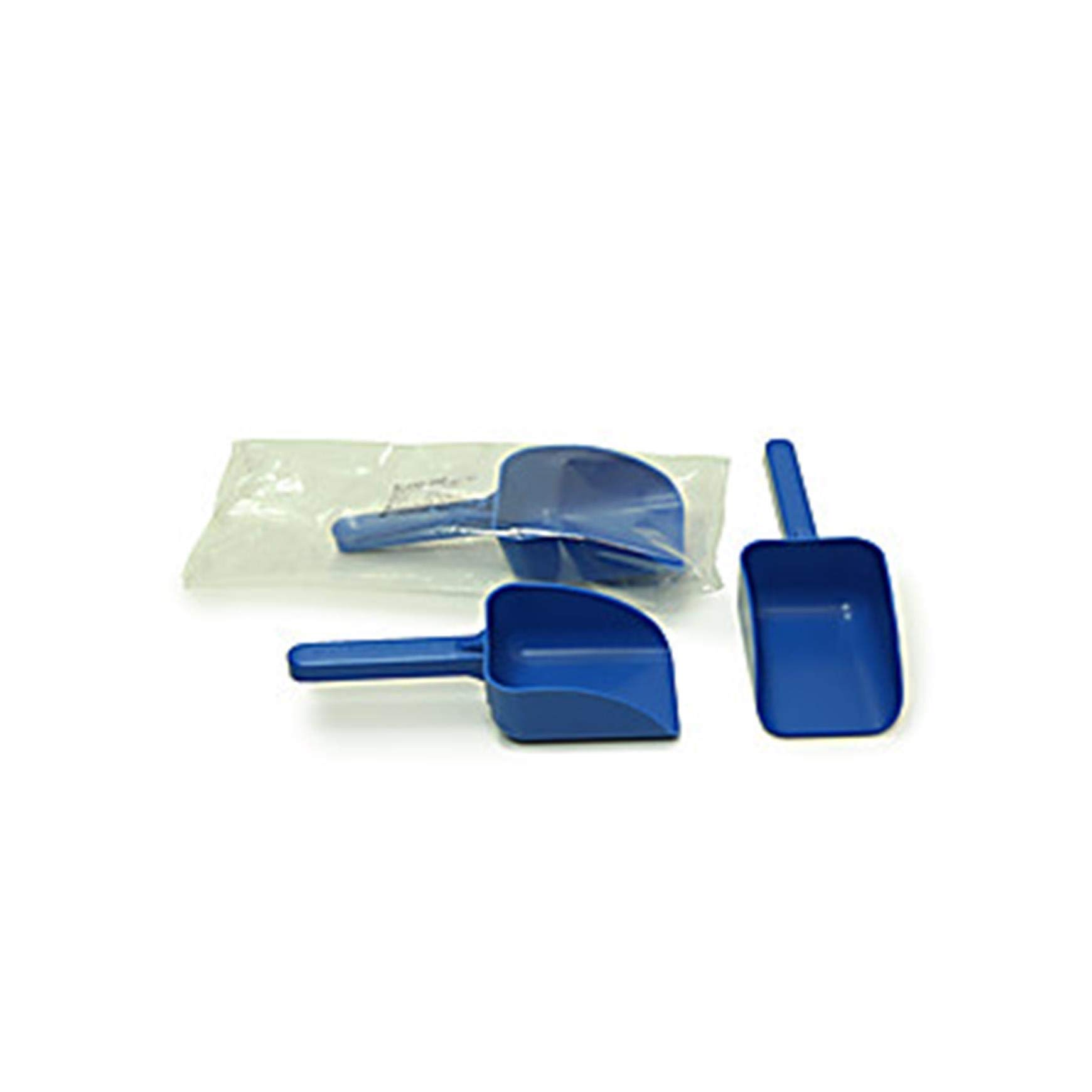 SteriWare 8045B-125 Disposable Blue PharmaScoop - 125ml Non-Sterile PP Measuring Scoop, Individually Packaged (100 Count) - Perfect for Pharmacy, Lab & Medical Powder Measurement