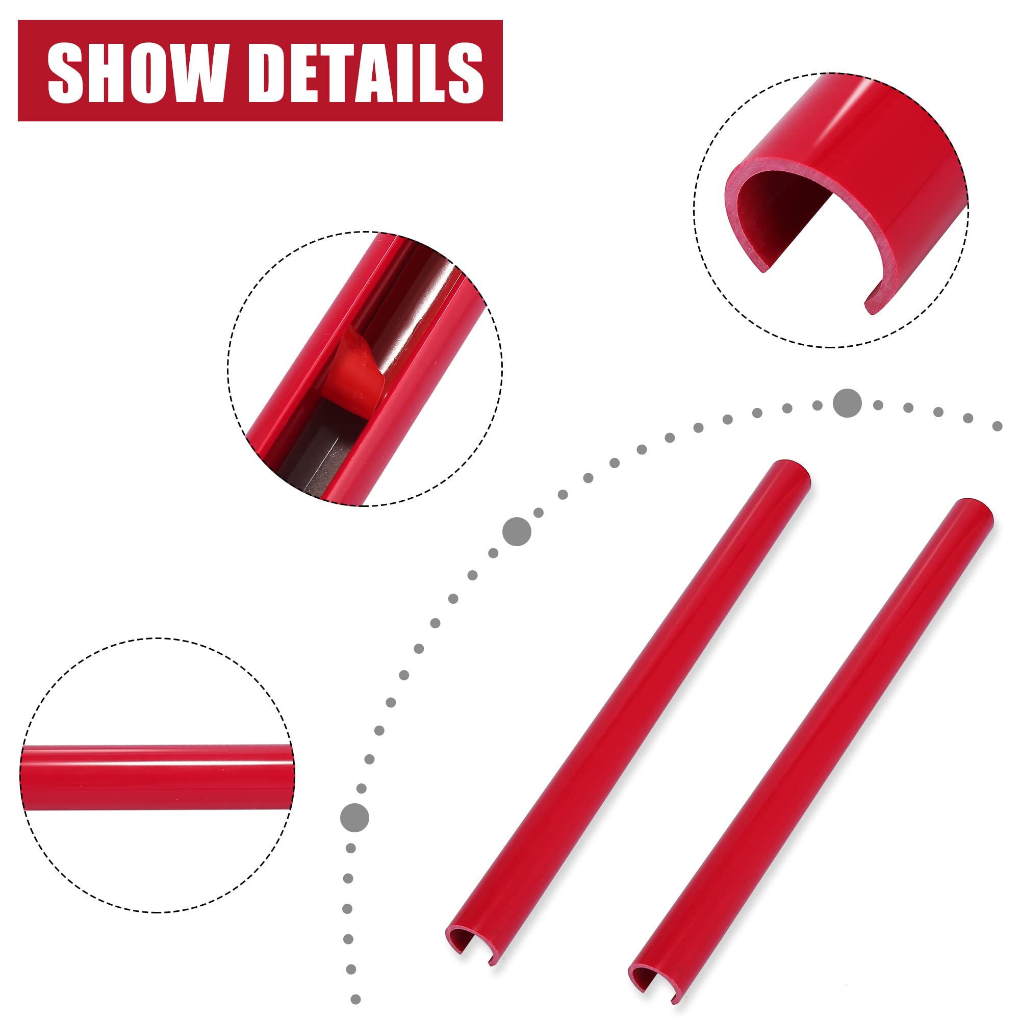 X AUTOHAUX Red Front Grille Trim Strips for BMW 1/2/3/4 Series - Chrome Grille Insert Decoration & Custom Car Styling Accessories | Perfect for Car Shows, Street Racing & Vehicle Personalization