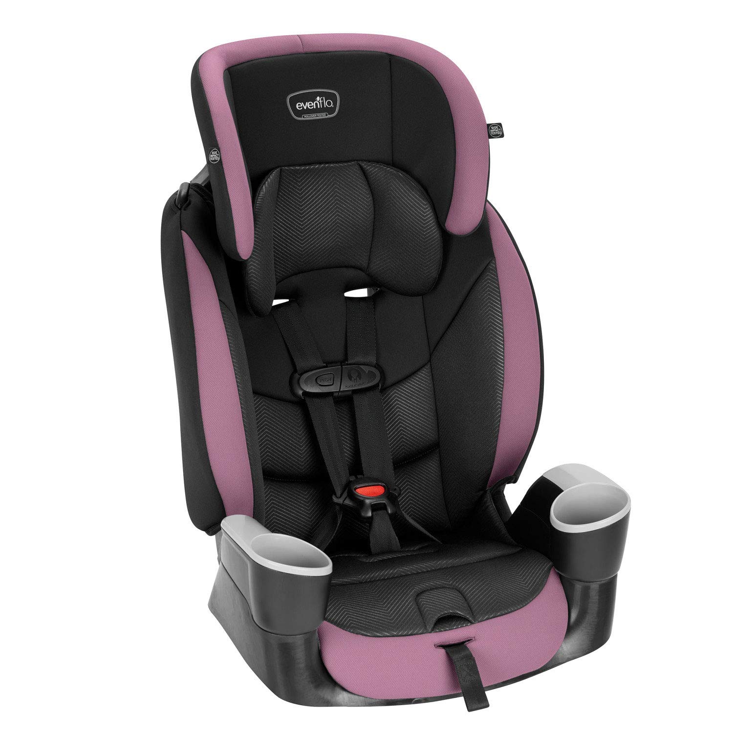 Evenflo Maestro Sport Convertible Booster Car Seat - High Back 5-Point Harness for Kids 2-8 Years | Forward Facing Safety Seat | Whitney Pink | Ideal for Road Trips & Daily Commutes