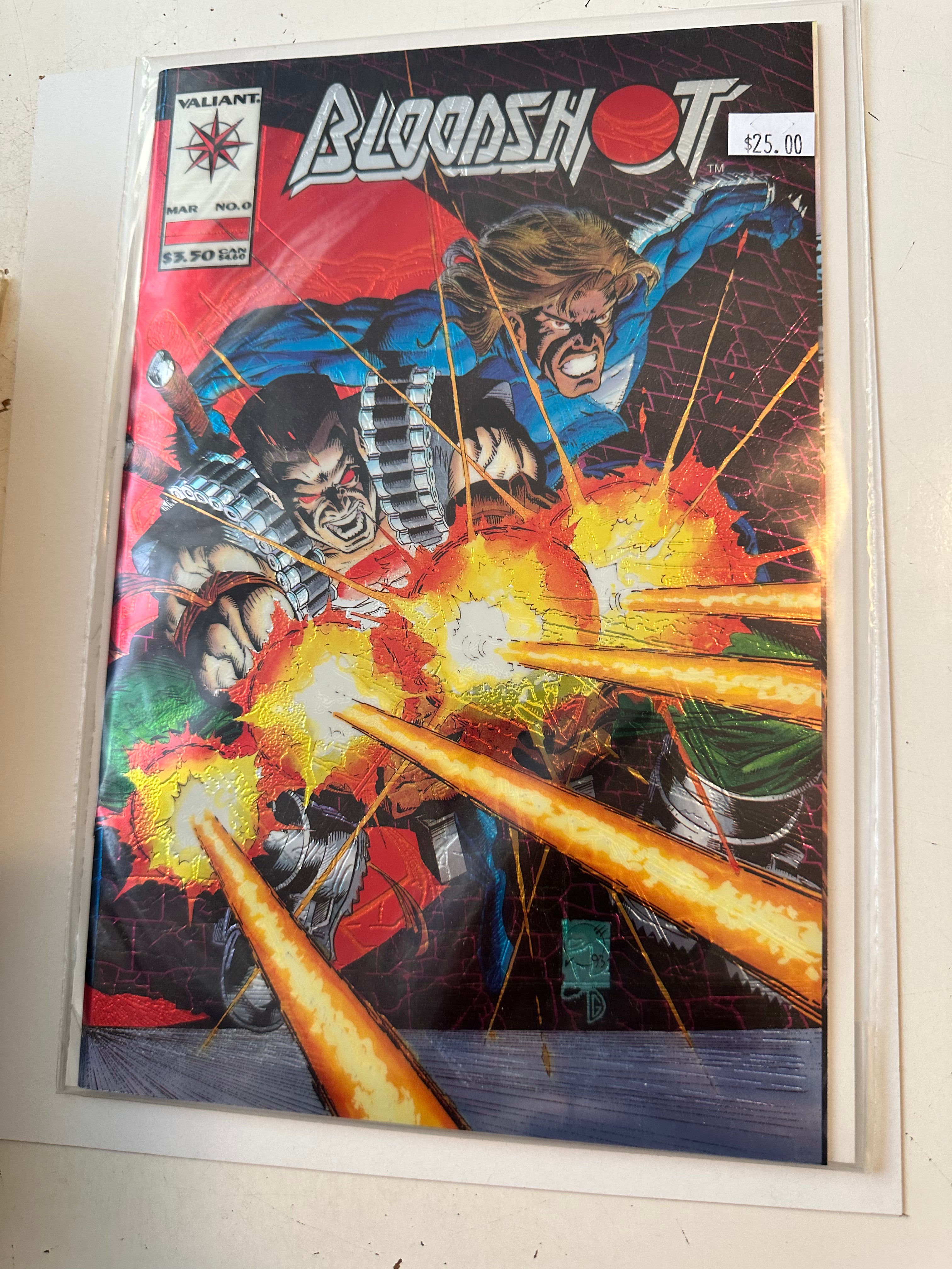 Bloodshot #0 Foil Cover High Grade Comic Book - Rare Collectible Edition for Superhero Fans & Comic Enthusiasts - Perfect for Display, Gifting, and Investment Collections