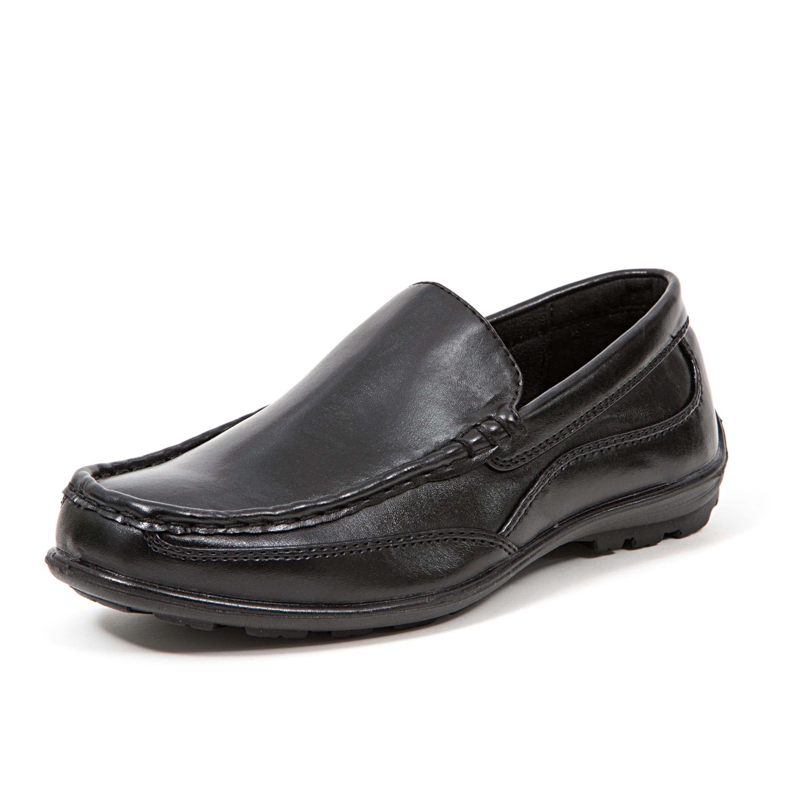 Deer Stags Boys' Booster Driving Moc Slip-On Loafers - Comfortable Dress Shoes for School, Church & Special Occasions | Casual & Formal Wear for Kids