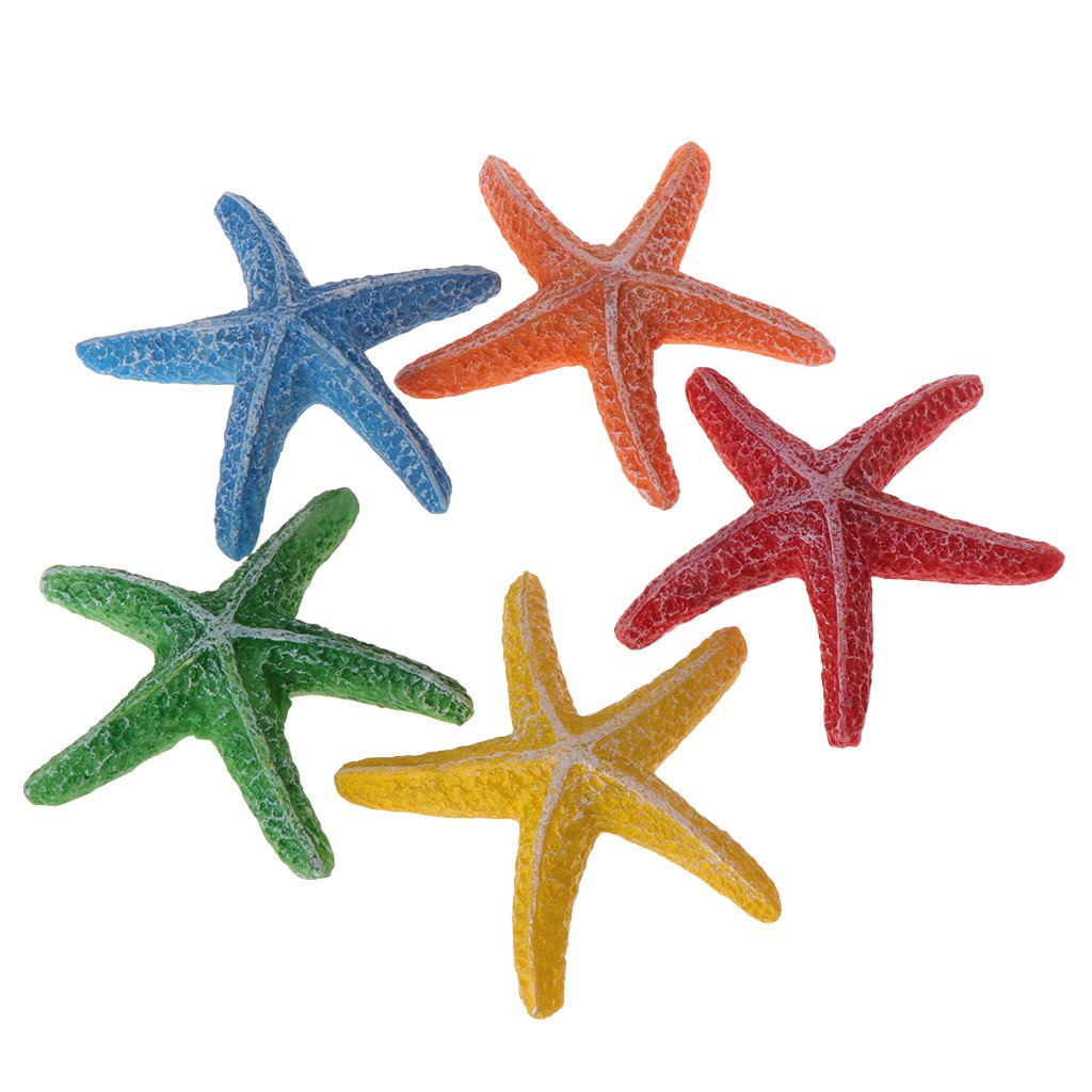 Artificial Starfish Decor for Fish Tank - Durable Resin Aquarium Ornament for Saltwater & Freshwater Tanks - Perfect for Marine Theme Aquascaping & Underwater Decorations