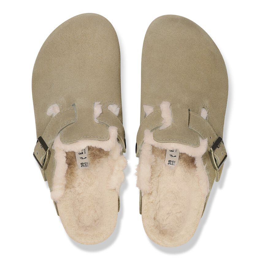 Birkenstock Boston Shearling Suede Leather Clogs - Comfortable Unisex House Shoes for Men & Women - Perfect for Indoor, Outdoor & Relaxation at Home