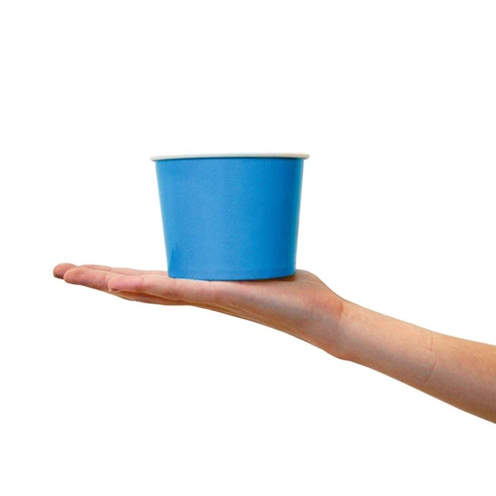 1,000 Count Blue Disposable Ice Cream Bowls - 16 oz Paper Cups for Hot & Cold Foods - Ice Cream Bar & Dessert Supplies - Bulk Party, Catering & Restaurant Use