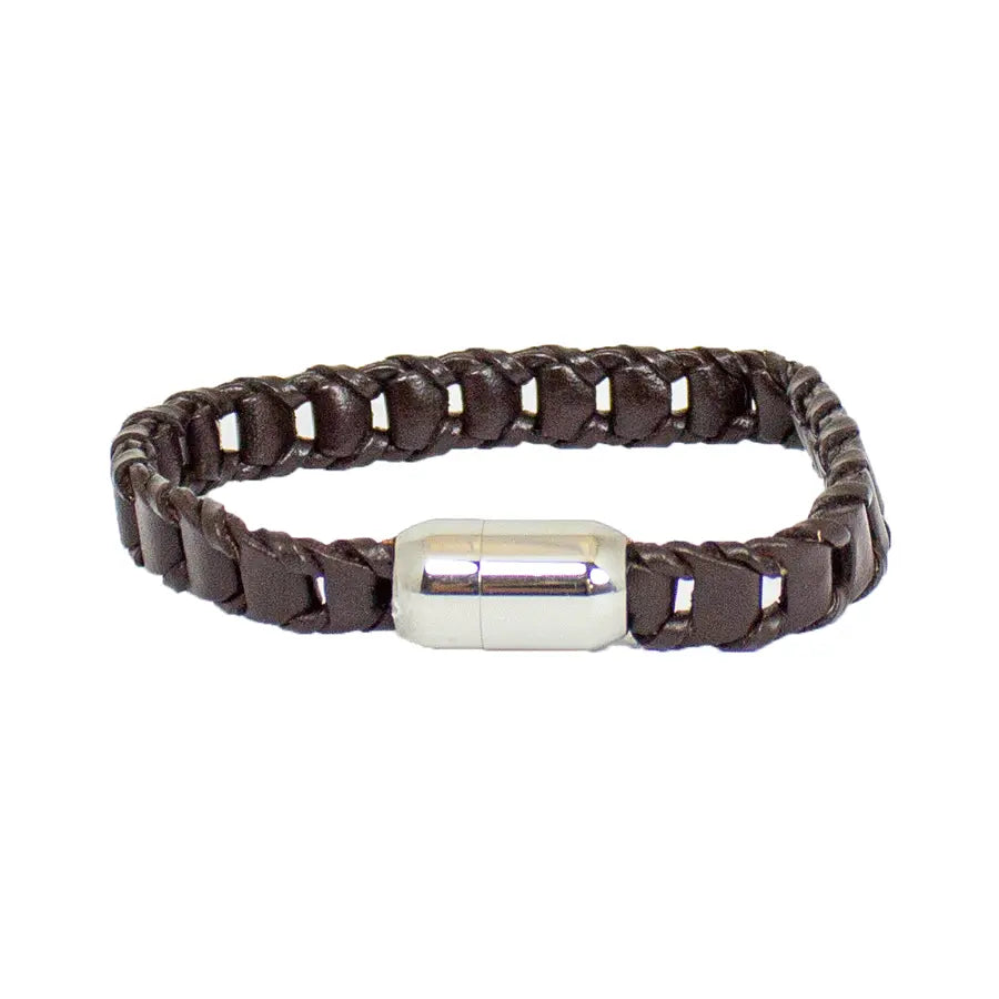 Braided Leather Bracelet for Men - Handmade Genuine Leather Wristband - Perfect for Casual Wear, Gifts, and Outdoor Adventures