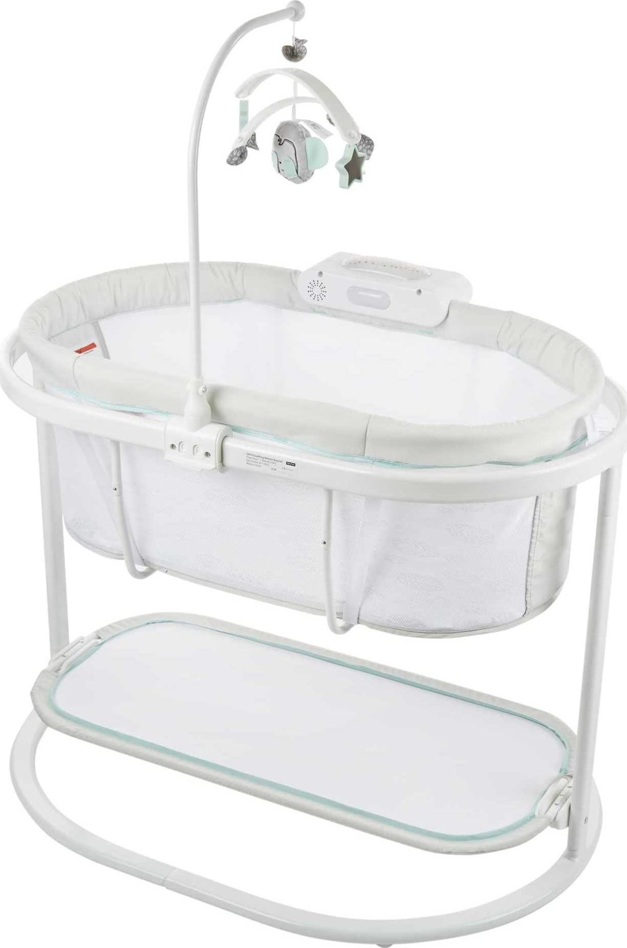 Fisher-Price Sweet Snugamonkey Baby Bedside Sleeper with Soothing Motions, Lights, Music & Vibrations - Bassinet with Toy Mobile for Newborns 0+ Months | Perfect for Nighttime Comfort & Nursery Decor