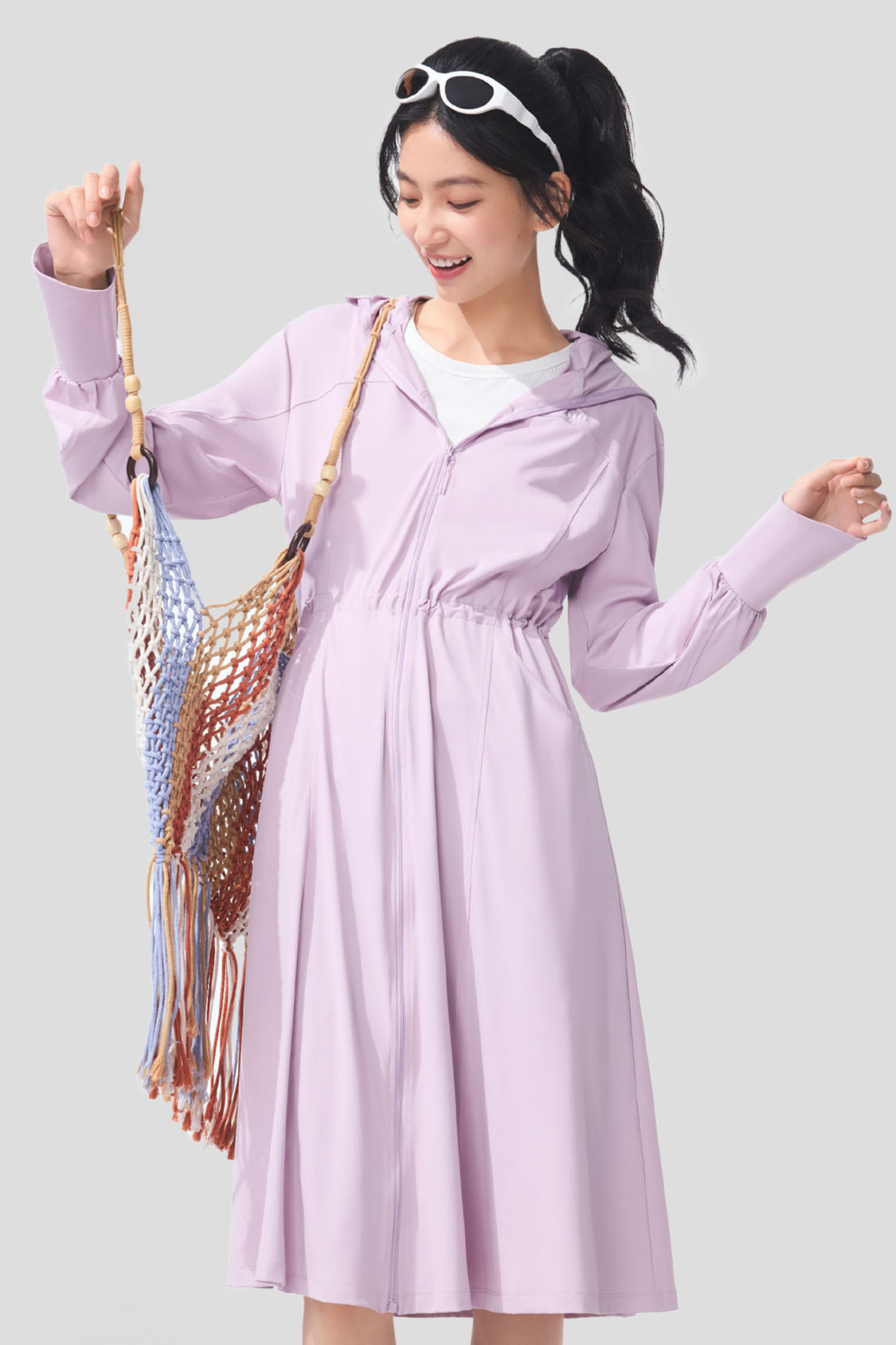 Ease Women's Full Protection Loose Long Sun Jacket UPF 50+ UV Protective Cover-Up for Beach, Pool & Outdoor Activities - AL824