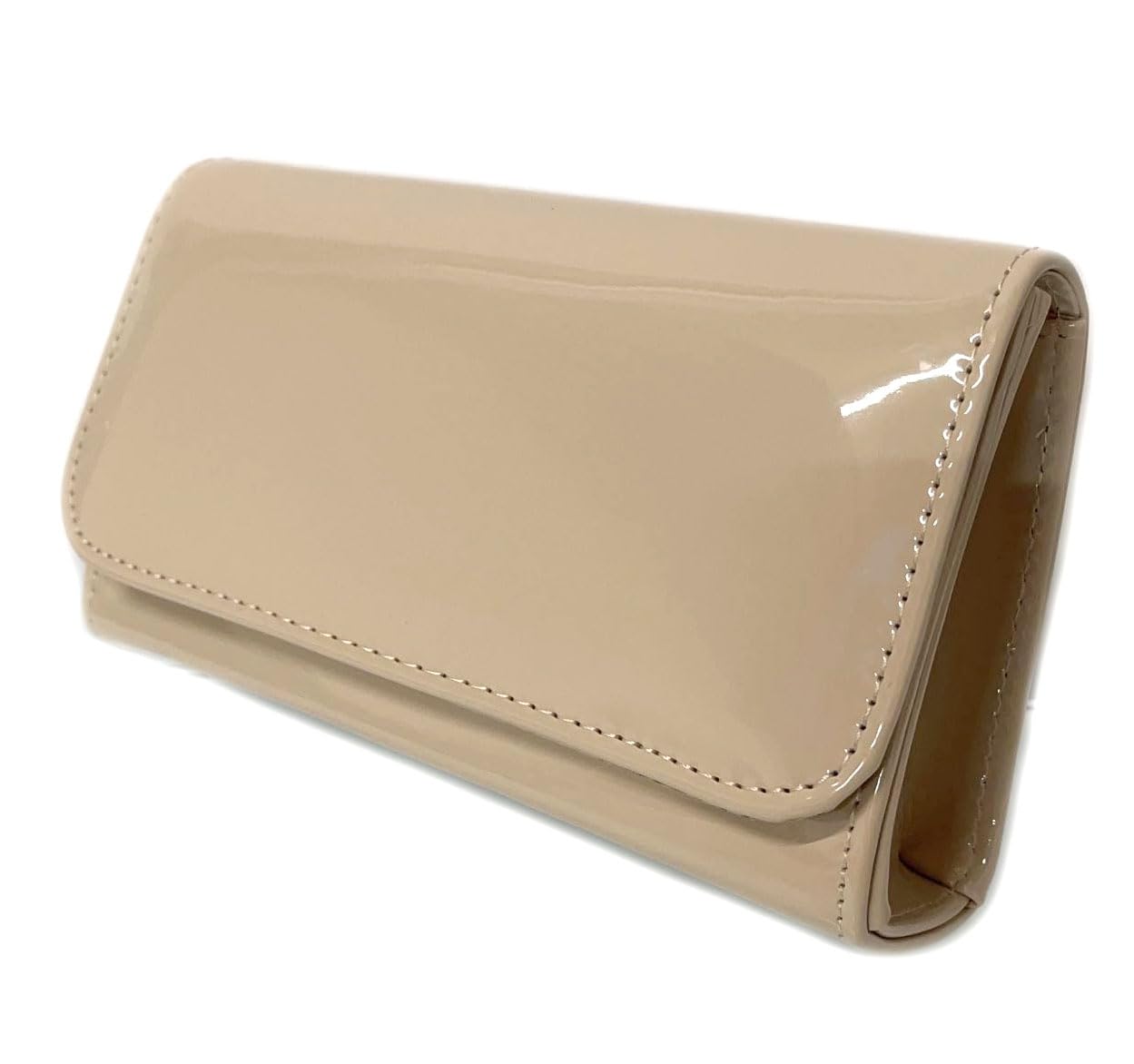 LeahWard Women's Patent Leather Flap Clutch Bag - Elegant Evening Handbag for Wedding, Party, Prom & Special Occasions | Perfect Gift for Bridesmaids & Formal Events