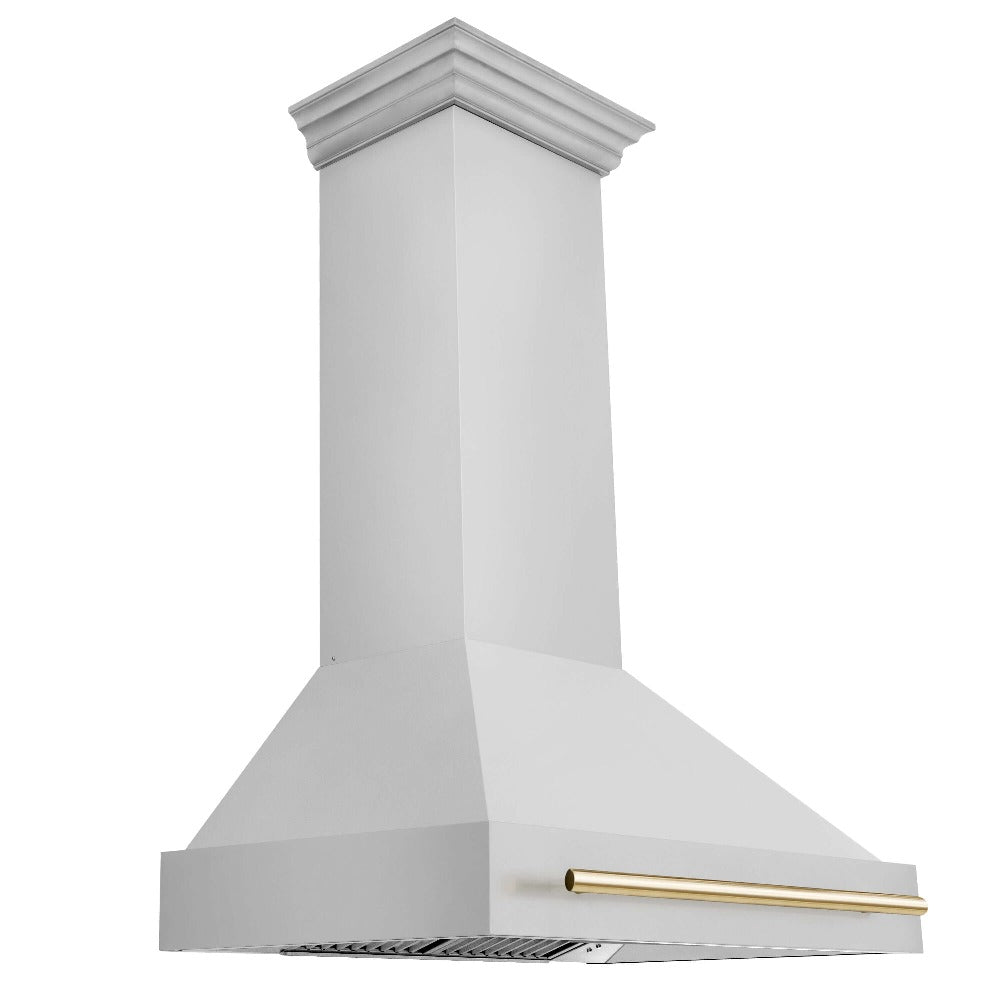 ZLINE Autograph Edition 36 Inch Stainless Steel Range Hood with Stainless Steel Shell & Handle (8654STZ 36) - Professional Kitchen Ventilation for Home Chefs & Modern Kitchens