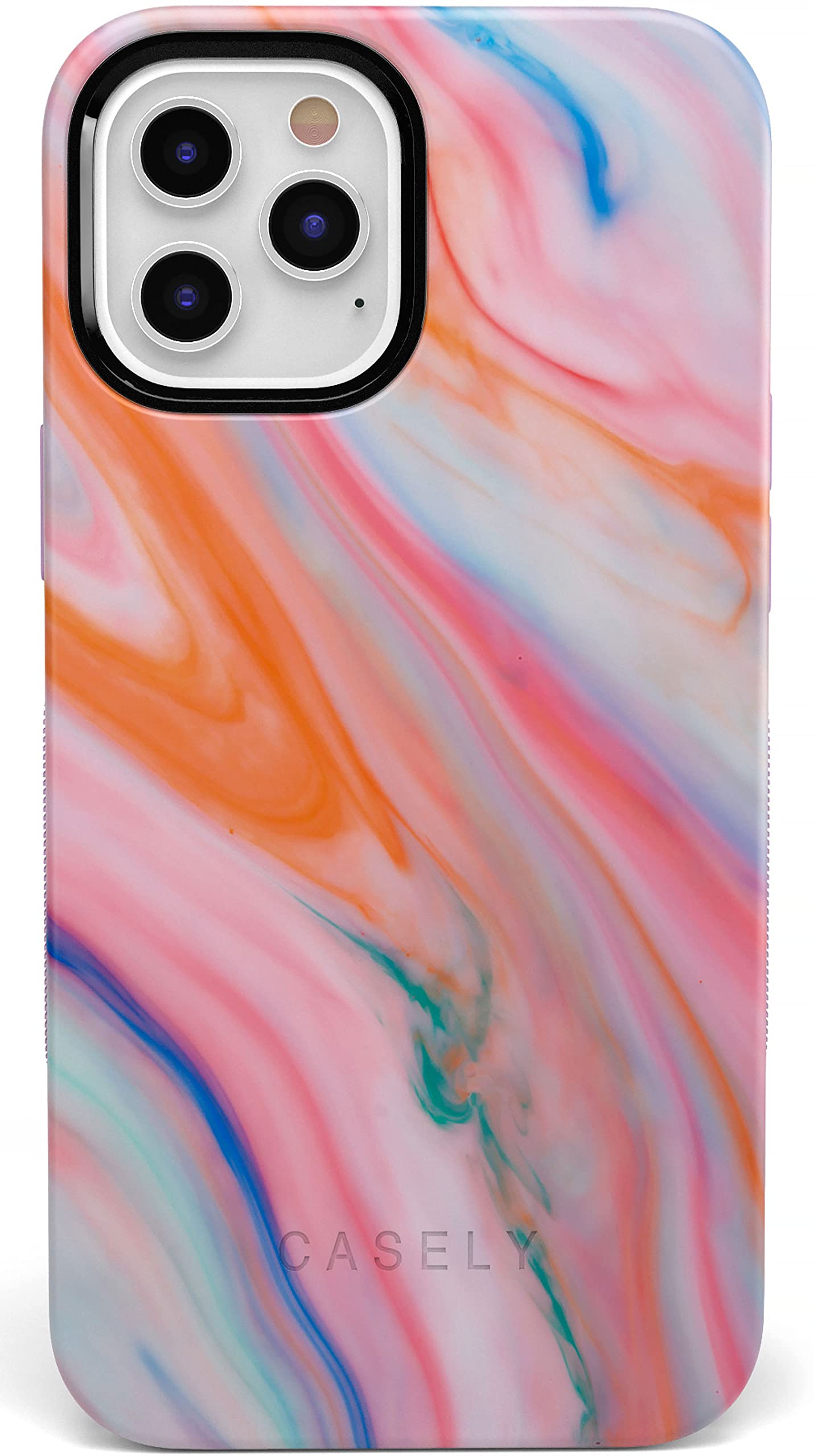 Casely iPhone 11 Pro Case - Rainbow Marble Swirl Design | Shockproof Protective Cover for iPhone 11 Pro | Perfect for Everyday Use, Travel & Outdoor Activities
