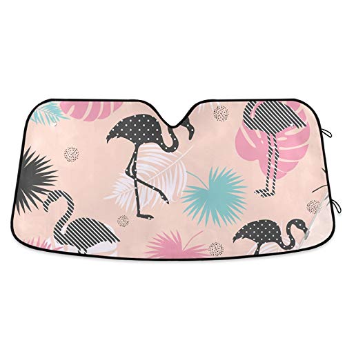 Foldable Car Sun Visor for Windshield - 55x28 Inch, SUV & Truck Sunshade for Cooling Vehicle - Perfect for Summer Parking