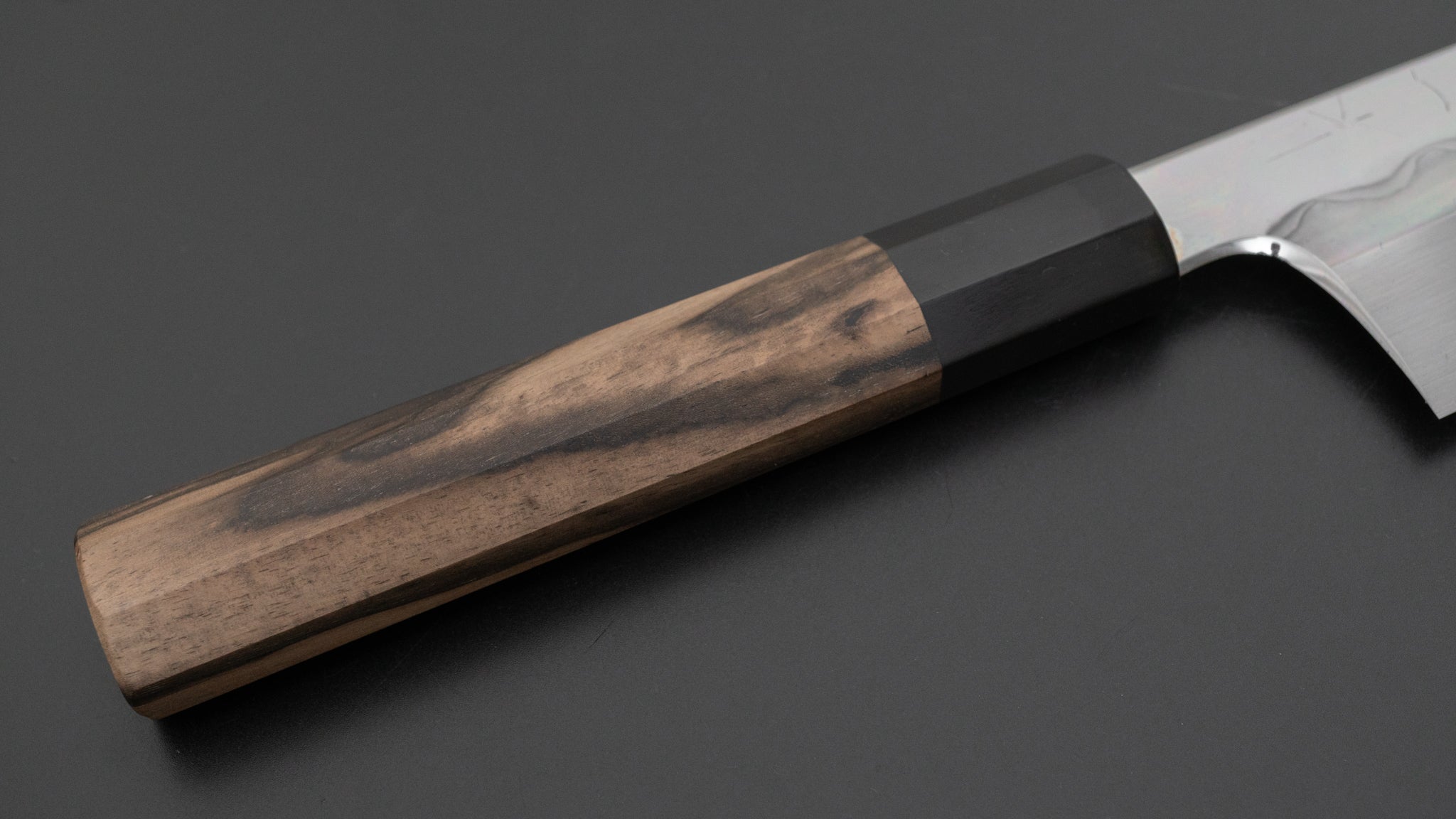 Hitohira Togashi White #1 Notaremon Mizu Honyaki Gyuto 240mm Japanese Chef Knife with Kurokaki Persimmon Handle (#085/Saya Included) - Premium Kitchen Knife for Professional Chefs & Home Cooking, Sushi, Meat Cutting