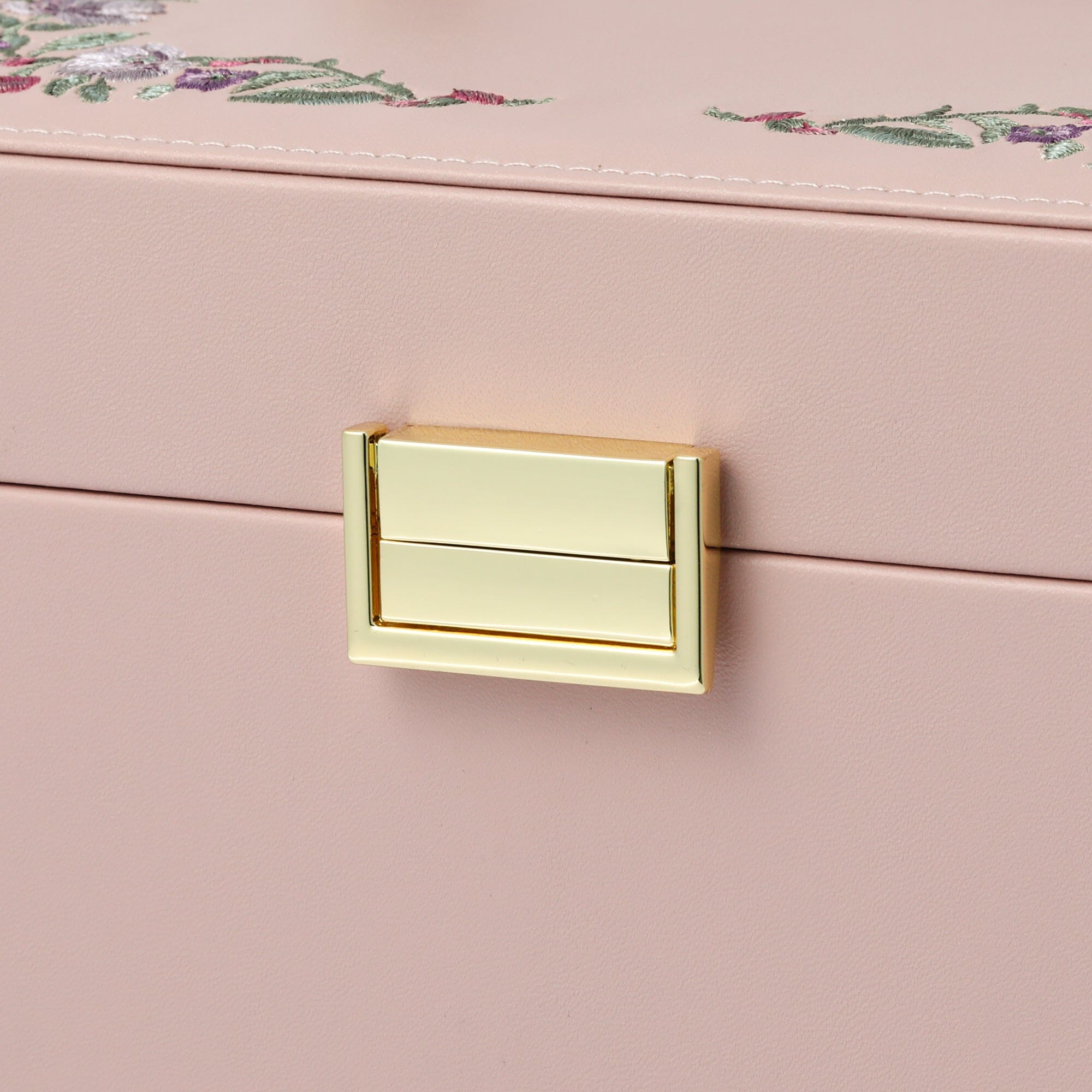 Elegant Pink Embroidery Flower Jewelry Box - Perfect for Gift Giving, Storage & Home Decor