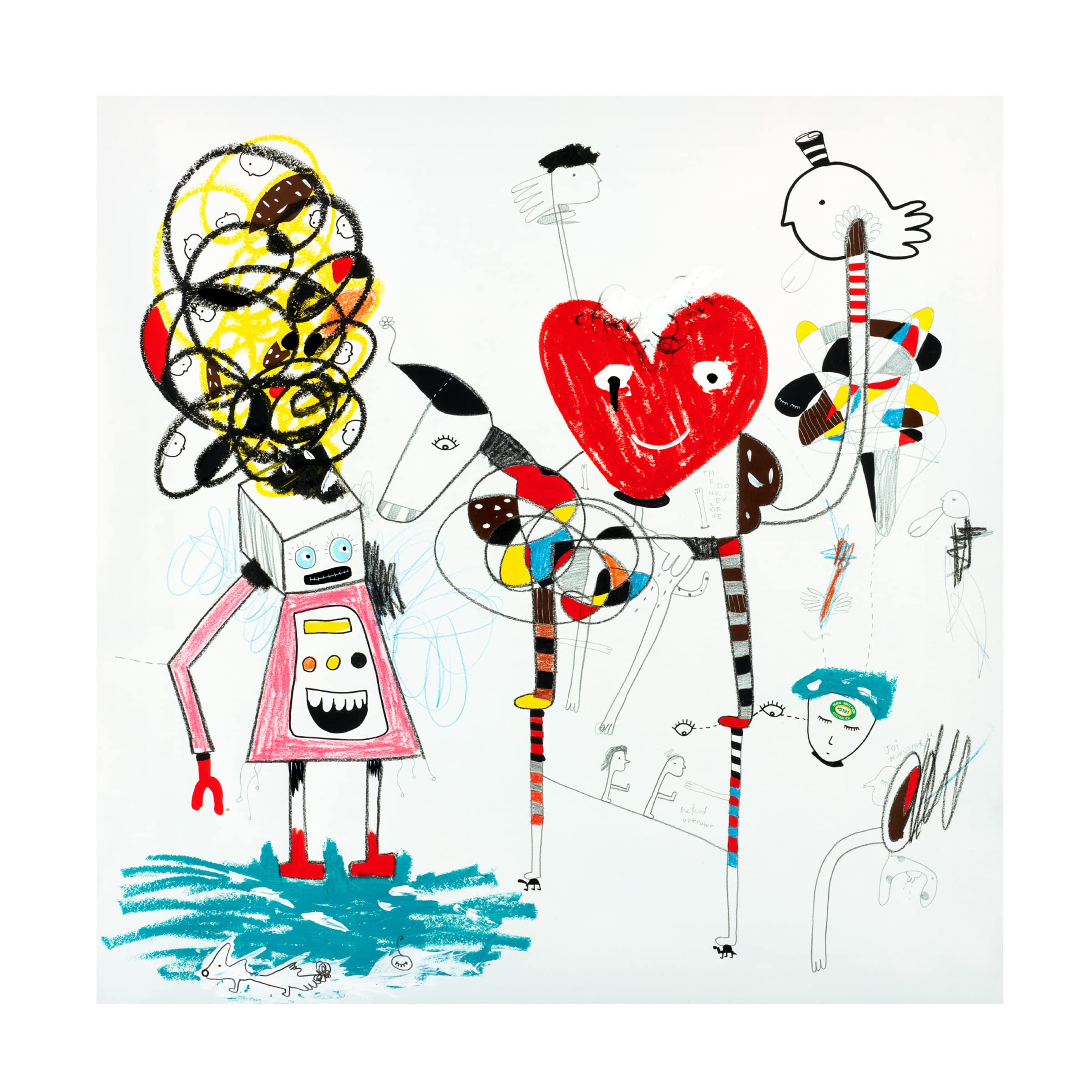 Trademark Fine Art 'Donkey Of Love' Canvas Wall Art by Oodlies - Perfect for Living Room, Bedroom & Home Decor