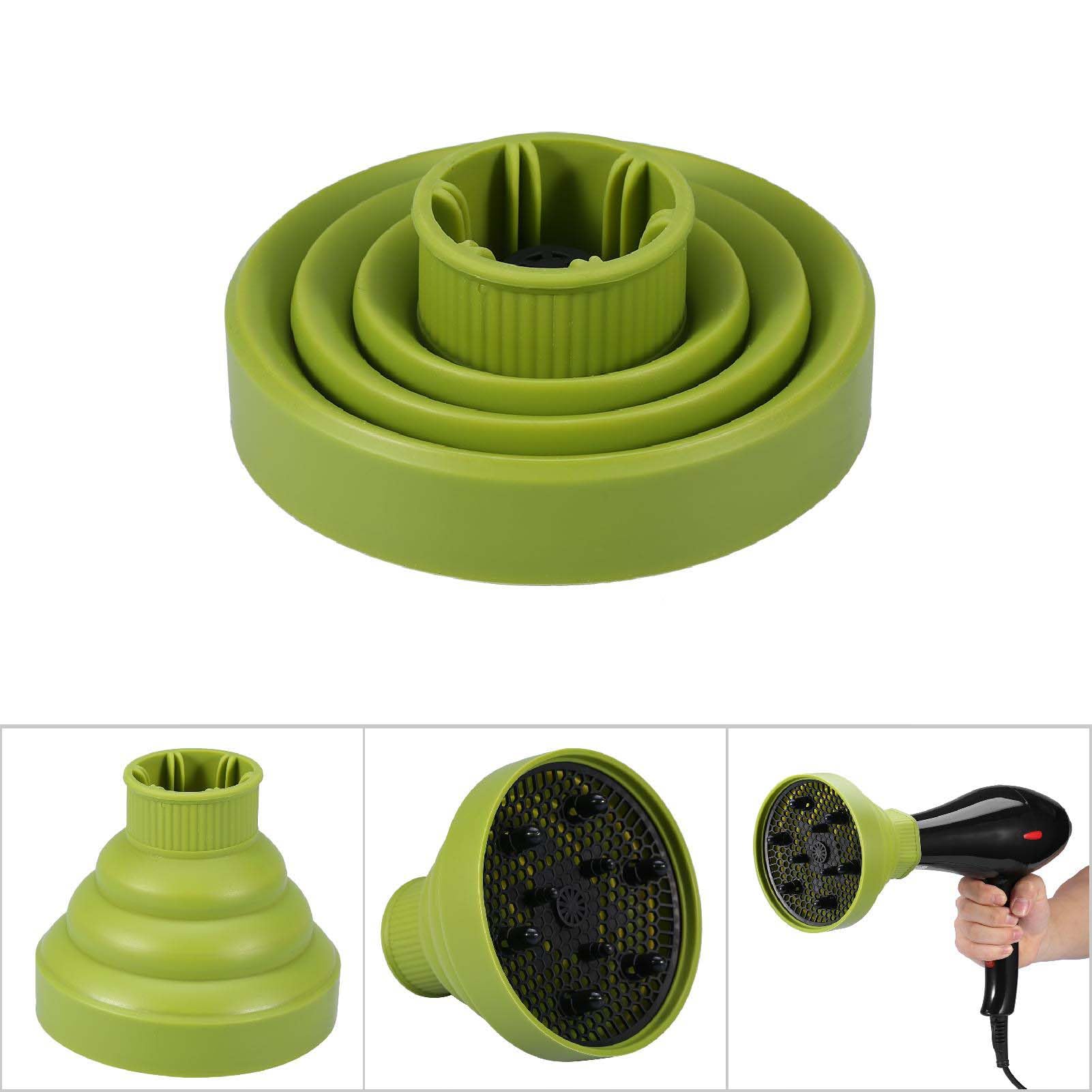 Universal Hair Dryer Diffuser Attachment for Curly & Wavy Hair - Professional Foldable Lightweight Diffuser for Blow Dryers - Perfect for Salon Styling & Home Hair Care