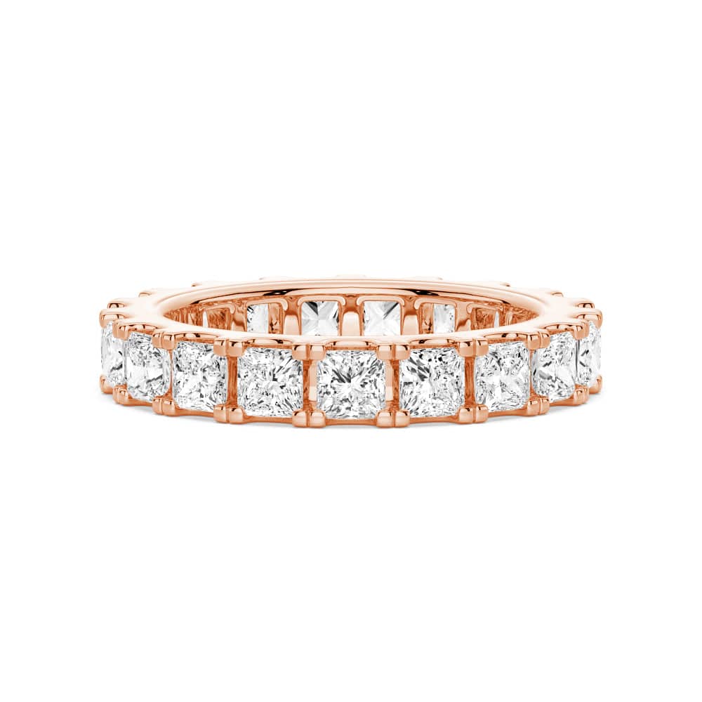 5ctw Princess Cut Moissanite Eternity Band Ring for Women - Wedding, Engagement, Anniversary Jewelry Gift - Sparkling Cubic Zirconia Alternative for Special Occasions