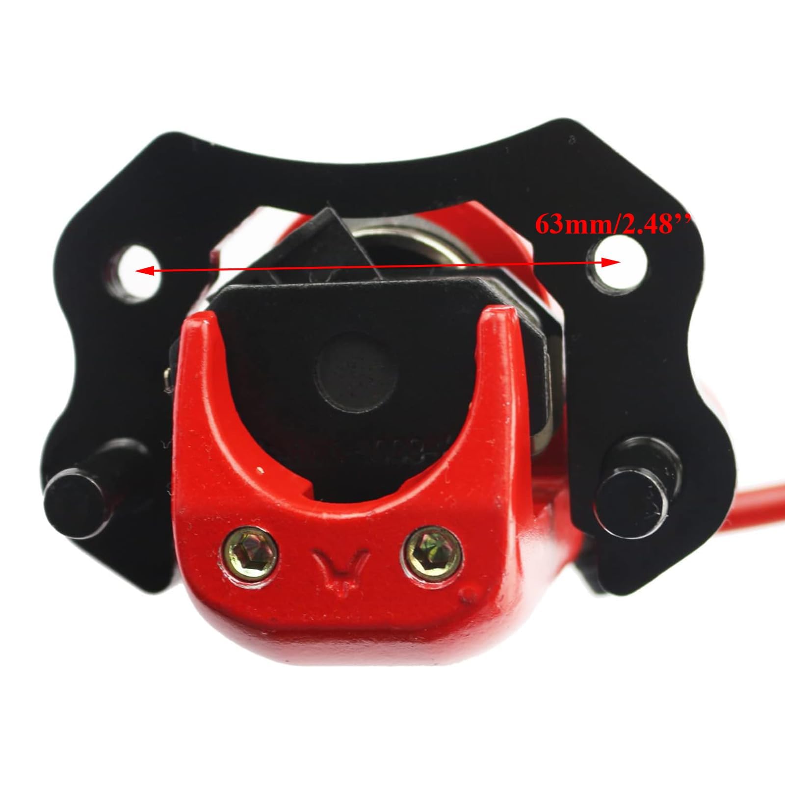 PRO BAT Hydraulic Disc Brake Caliper System - Front & Rear ATV Hand Brake Master Cylinder with Brake Pads for 50cc-125cc Quad Bikes, Dirt Bikes & Buggy (Red) - Perfect for Off-Roading, Trail Riding & Adventure Sports