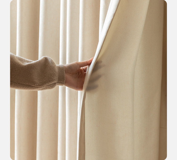 Oak Solid Wood Wardrobe with Curtain Design - Elegant Closet Storage for Bedroom, Living Room & Dorm Organization