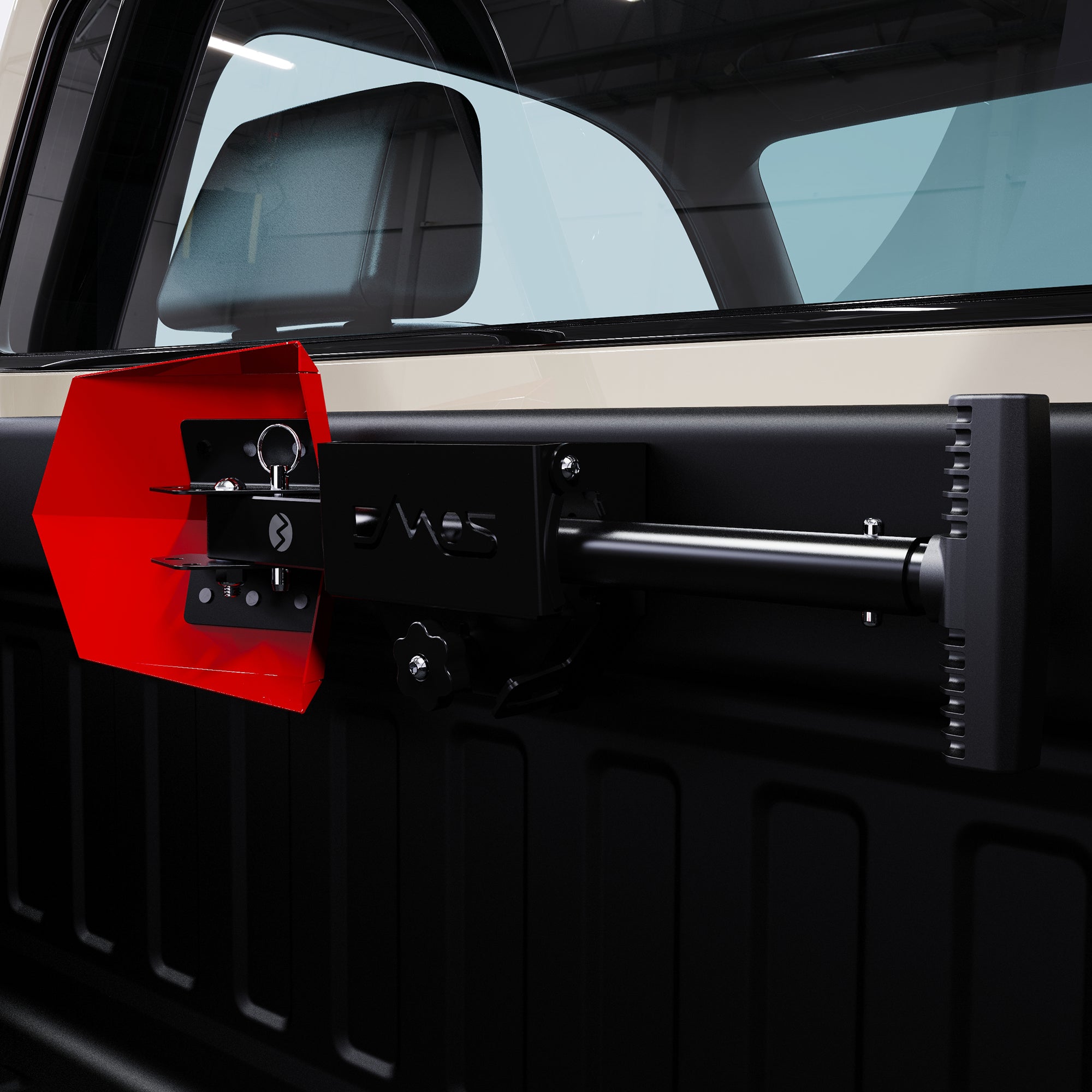 DMOS Universal Shovel and Axe Mount - Heavy Duty Multi-Tool Carrier for Trucks, ATVs & UTVs | Perfect for Off-Road Adventures, Camping & Emergency Preparedness
