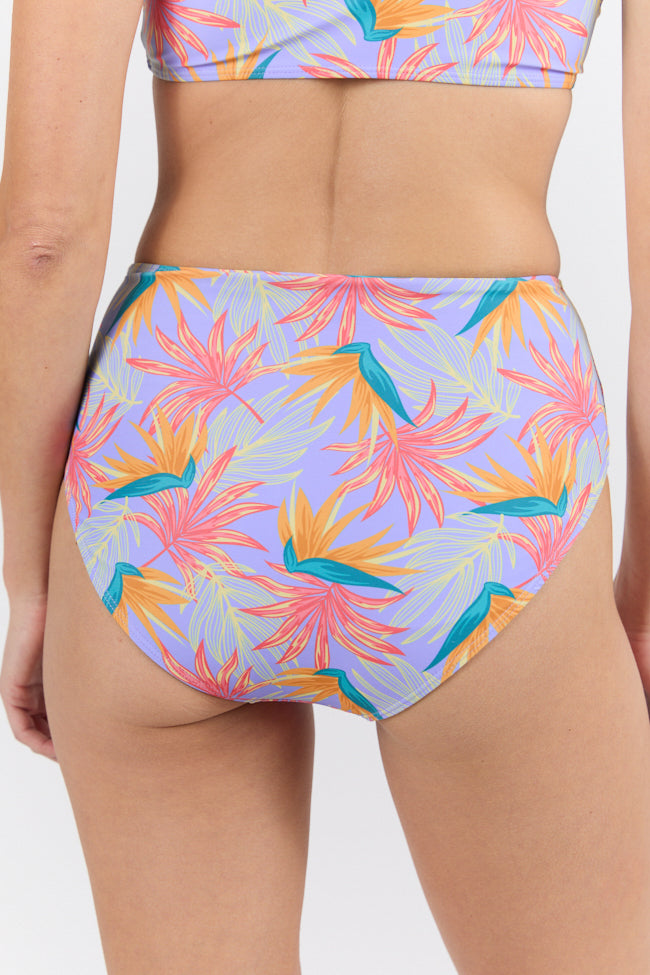 Off The Grid Multi Palm Print Bikini Bottom - Trendy Swimwear for Women - Perfect for Beach Vacations, Pool Parties & Summer Getaways