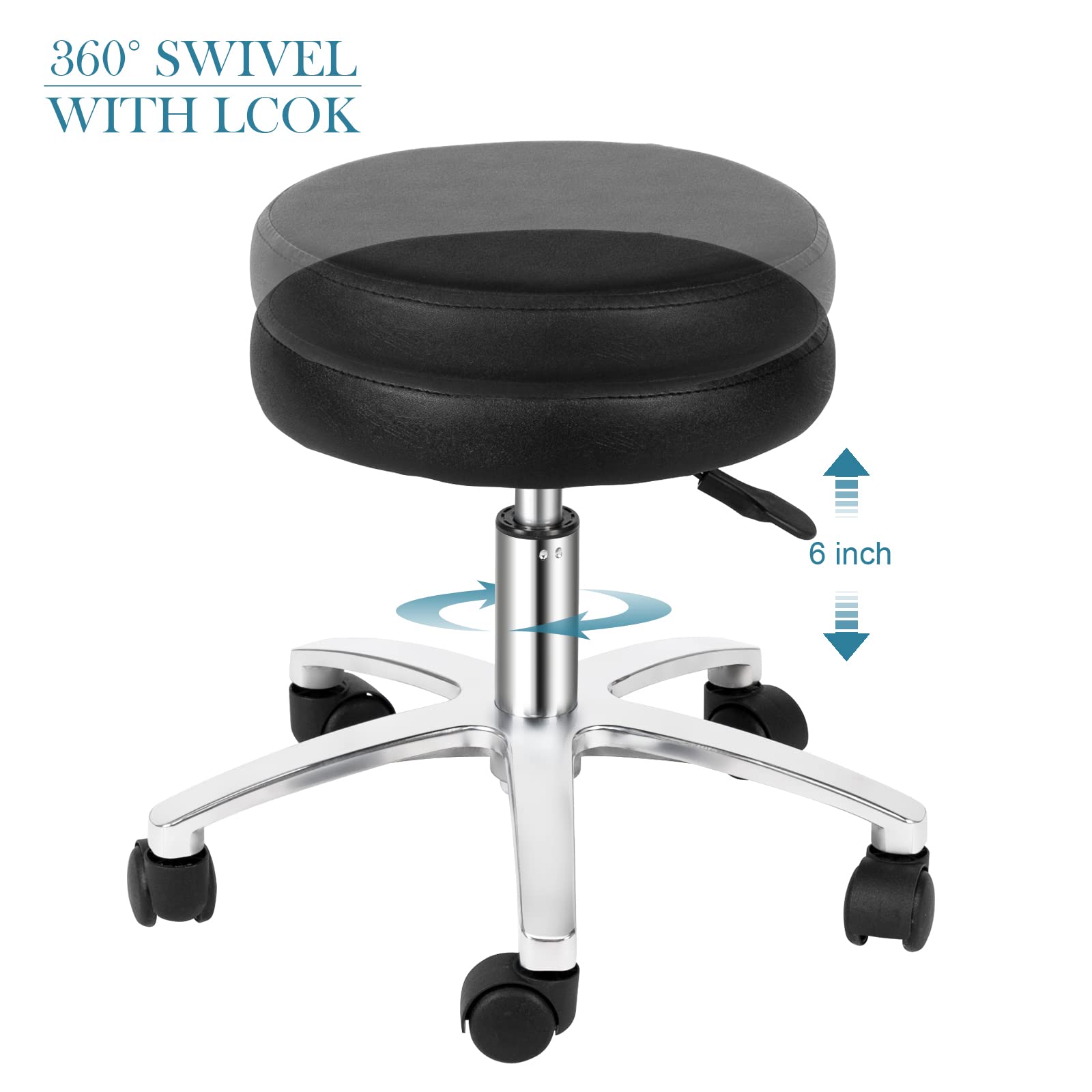 OmySalon Professional Hydraulic Pedicure Chair with Stool & Bubble Massage Foot Bath - Salon Spa Equipment for Nail Technicians & Beauty Professionals - Perfect for Manicure Pedicure Stations & Foot Care Treatments
