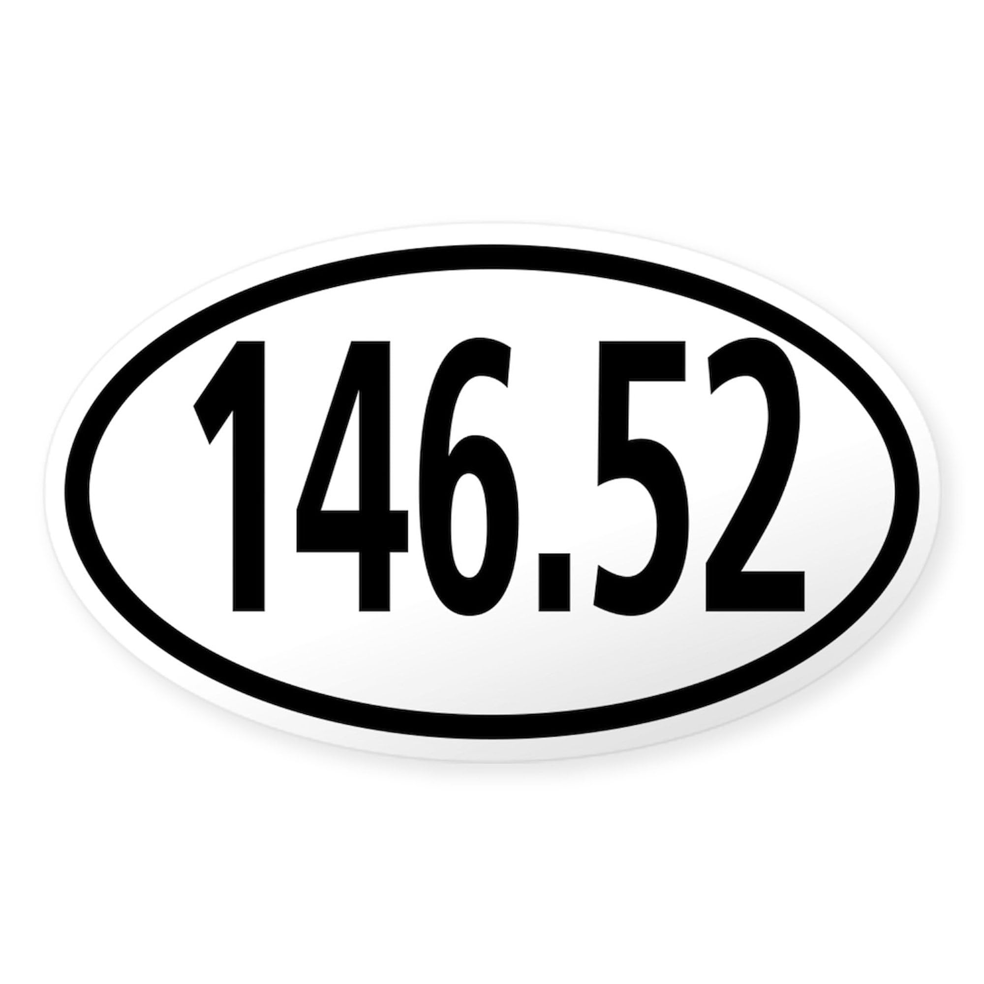 Ham Radio 2 Meters Calling Oval Car Bumper Sticker - Durable Vinyl Decal for Amateur Radio Enthusiasts - Perfect for Cars, Trucks, Laptops & DIY Projects